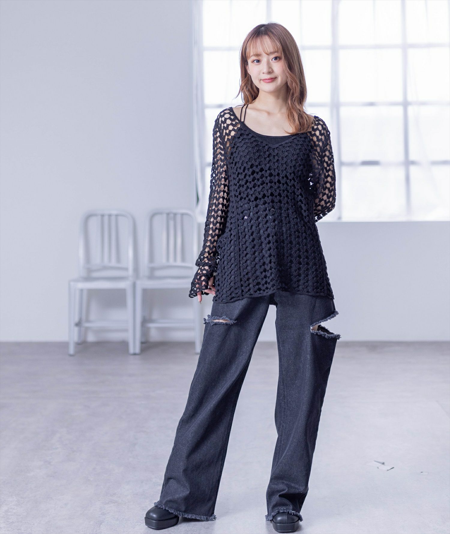 163cm/ライトブルー
