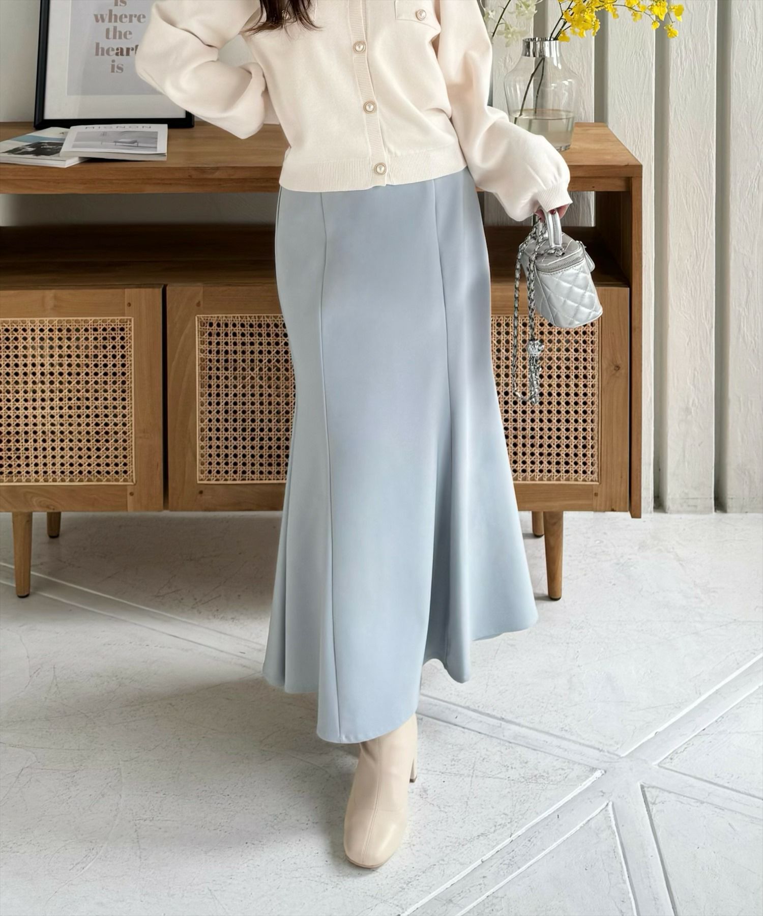 clear≪再入荷≫ロング丈ストレッチマーメイドスカート[CL7826