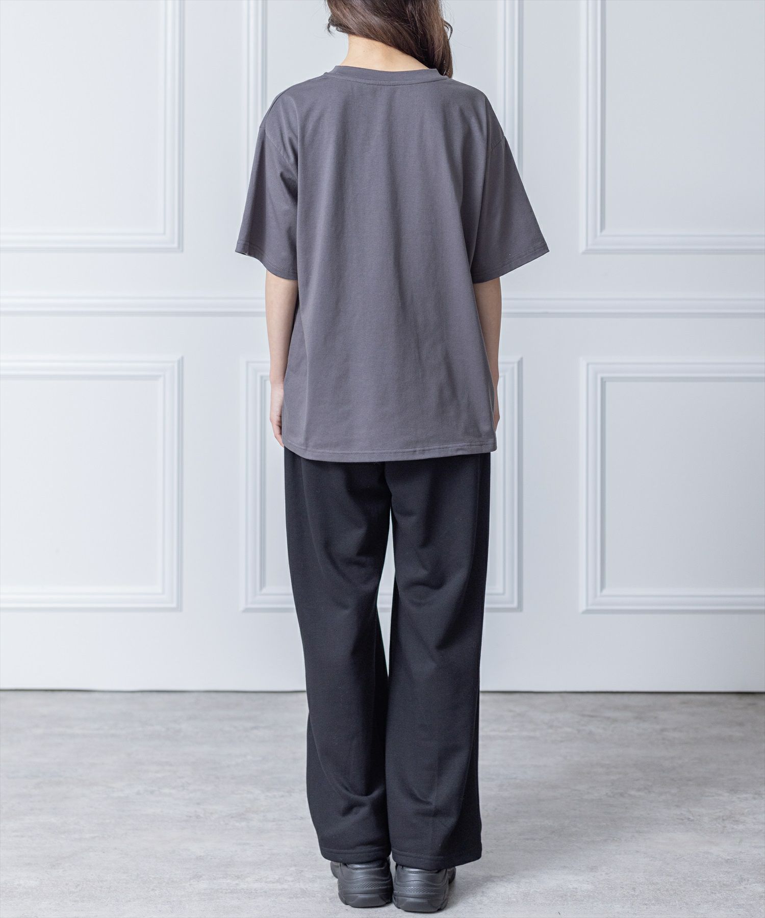clearオーバーサイズエンボスプリントTシャツ[CL7646B