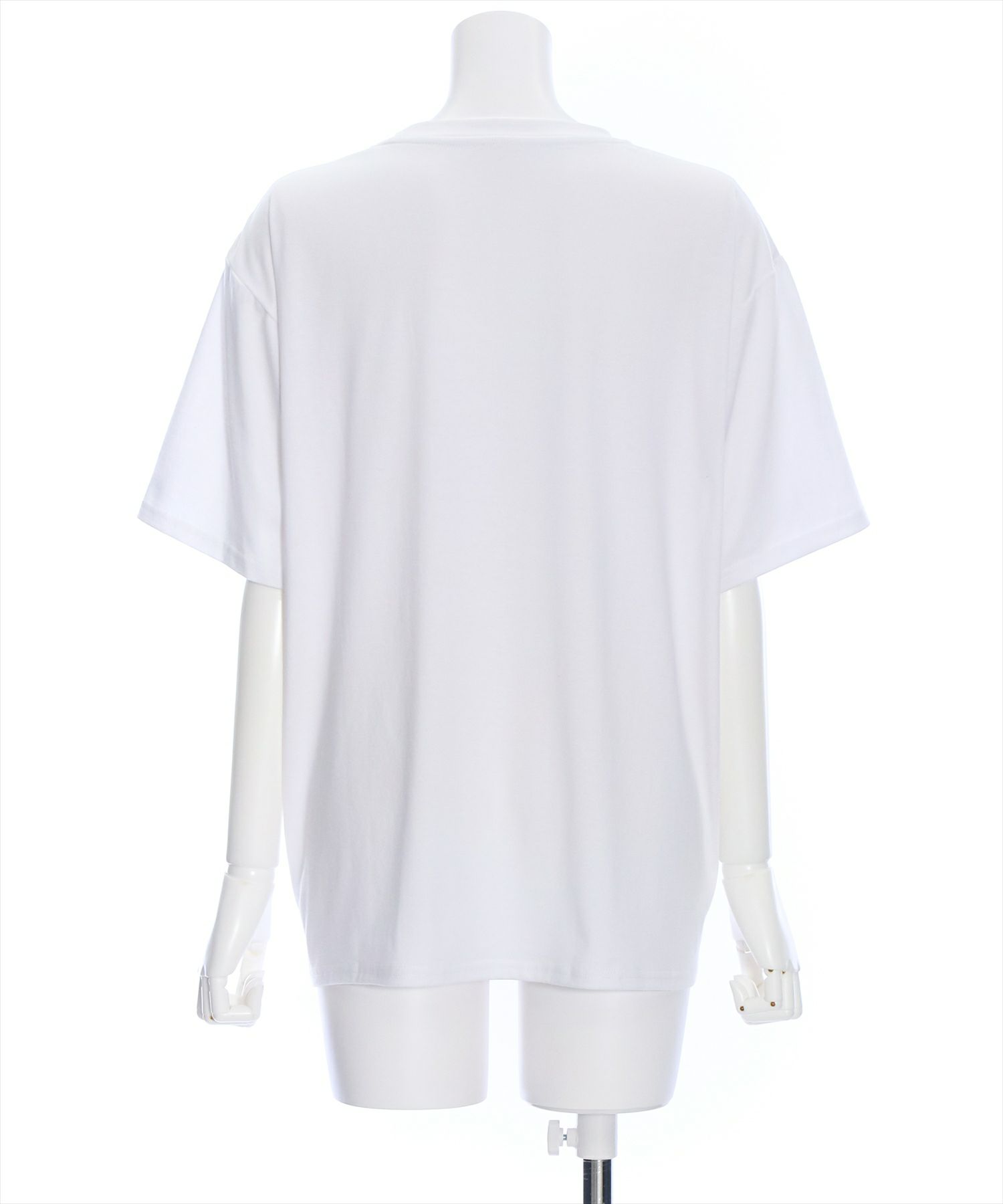 clearオーバーサイズエンボスプリントTシャツ[CL7646B