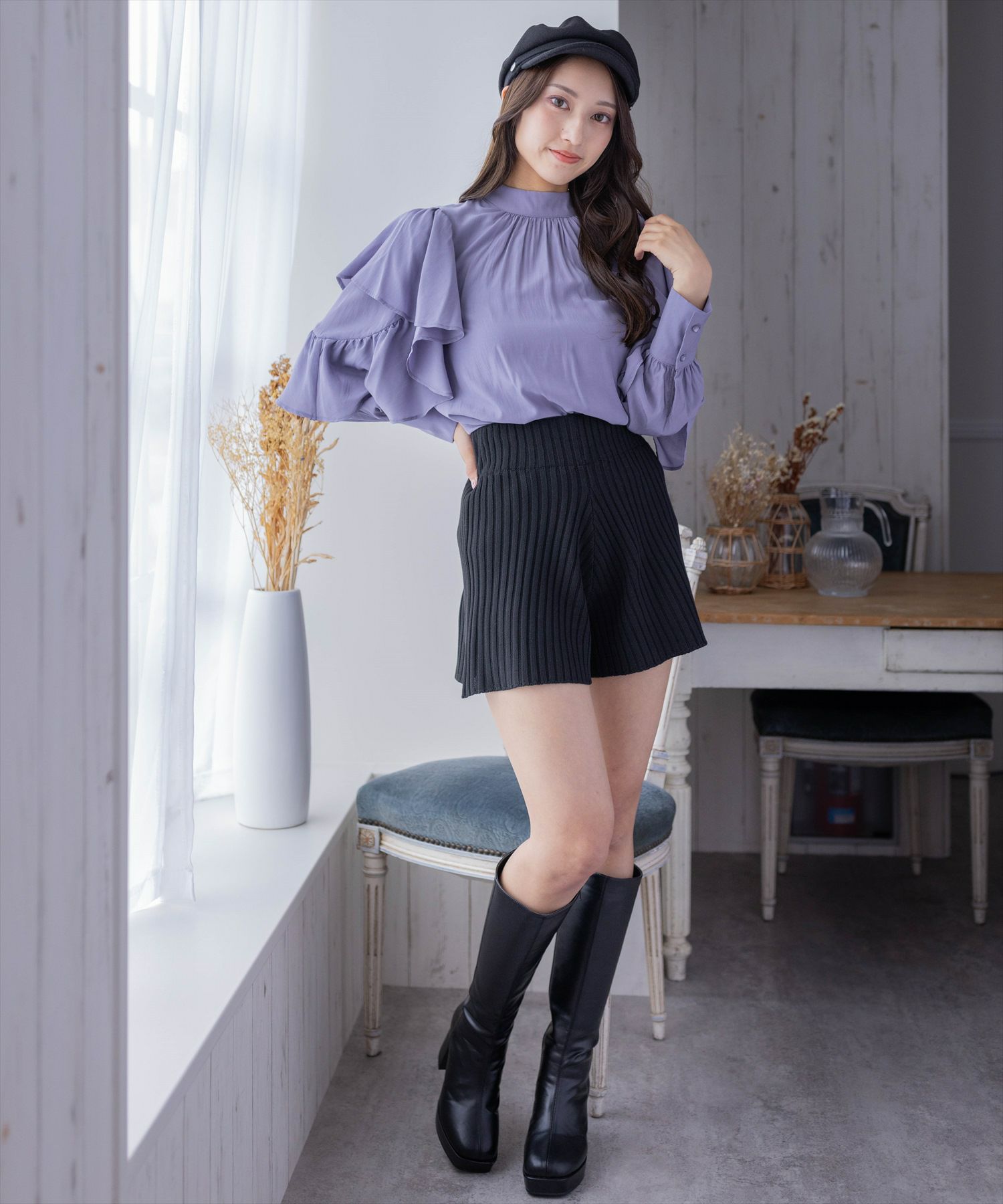 clear≪再入荷≫ハイウエストニットショートパンツ[CL8000