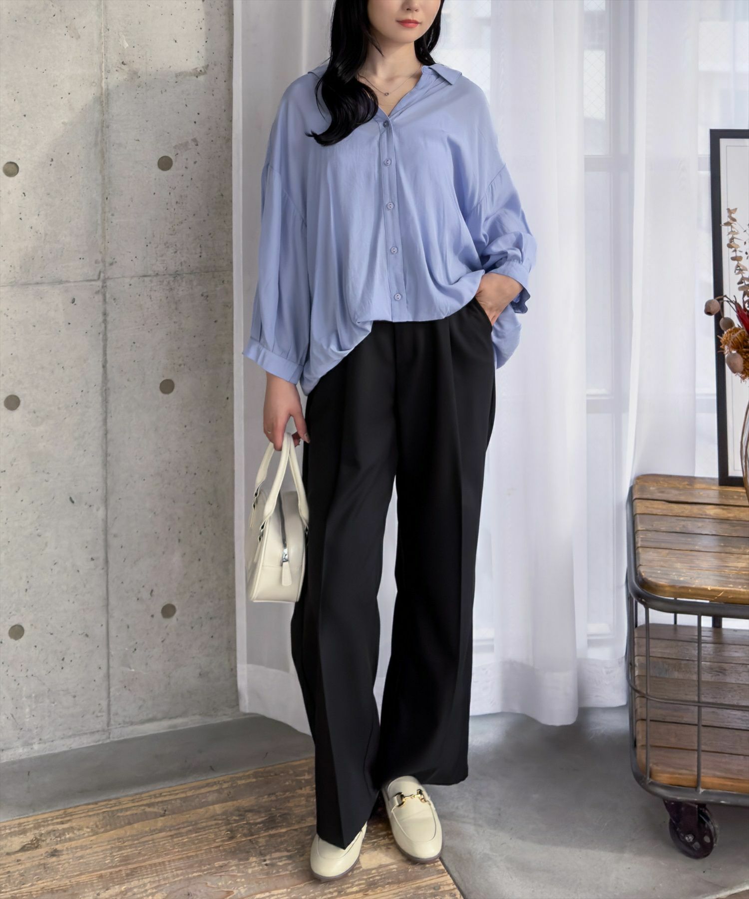 162㎝/ブラック M着用