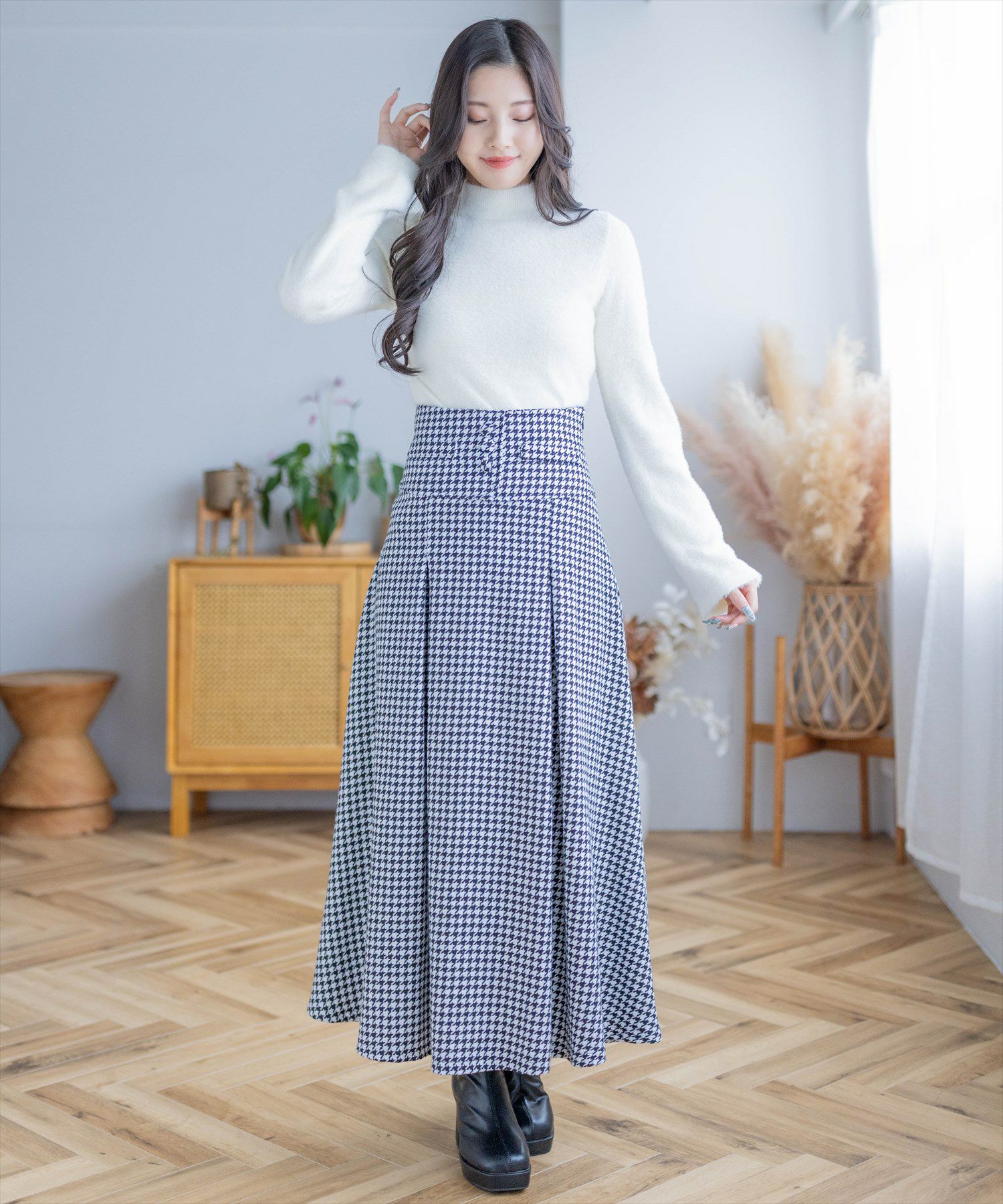 clear≪再入荷≫ショートフェザーベーシックインナーニット