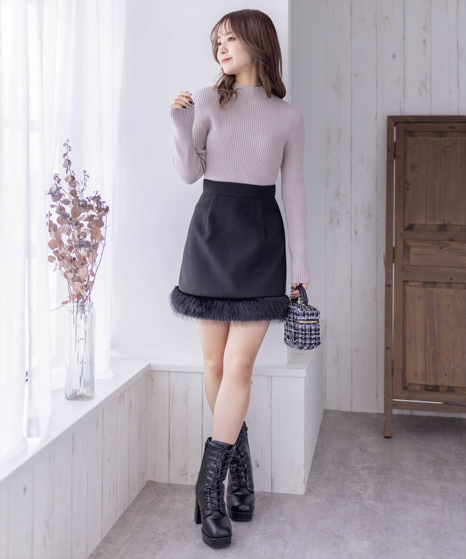 ≪再入荷≫裾ファーミニスカート[CL8083] | レディースファッション