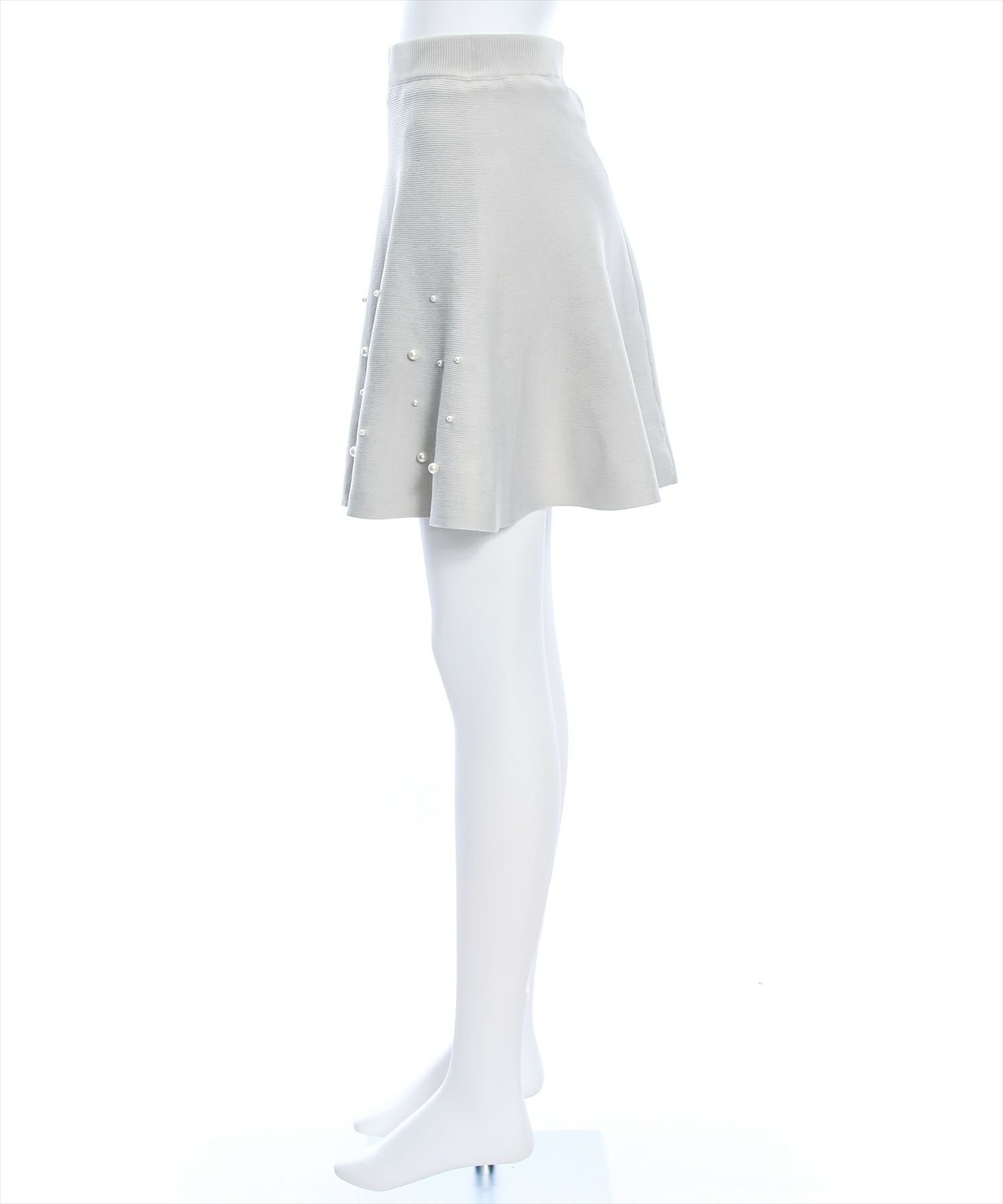 clear≪AW新作≫インパン付きパールニットフレアスカート[CL8086