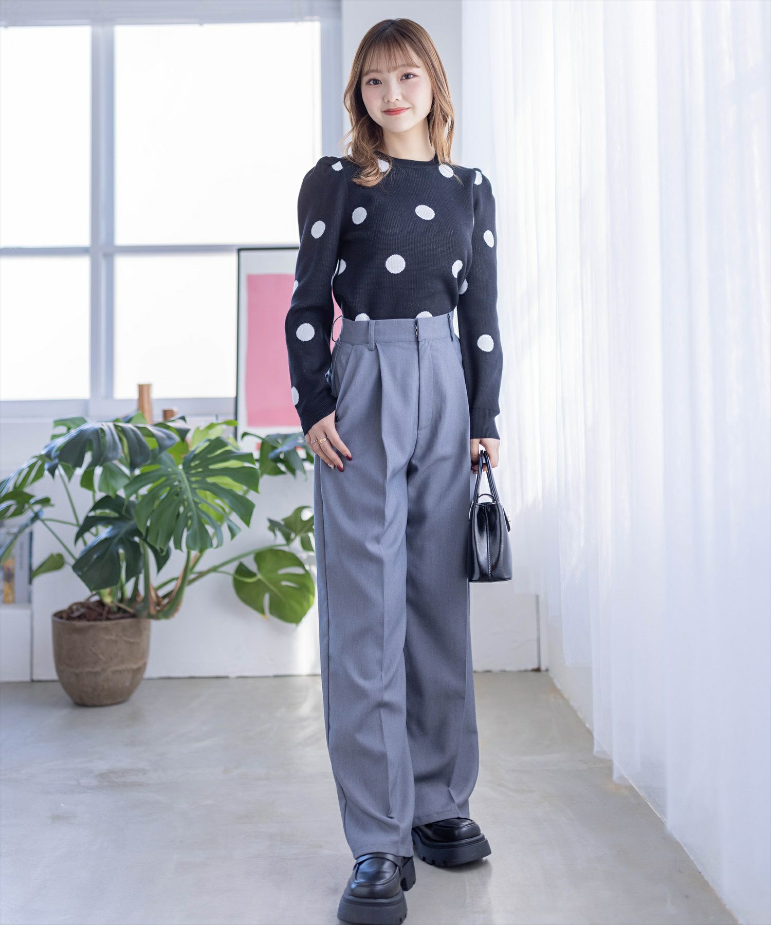 COCO DEAL - ☆22AW再入荷商品☆起毛ダブルジャガード柄ニット