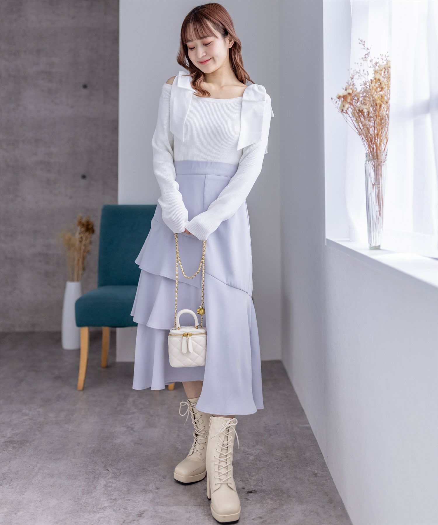 【美品】完売品 MYLAN ワンショルダーリボントップス ピーコックグリーン 美品】完売品 MYLAN ワンショルダーリボントップス ピーコック