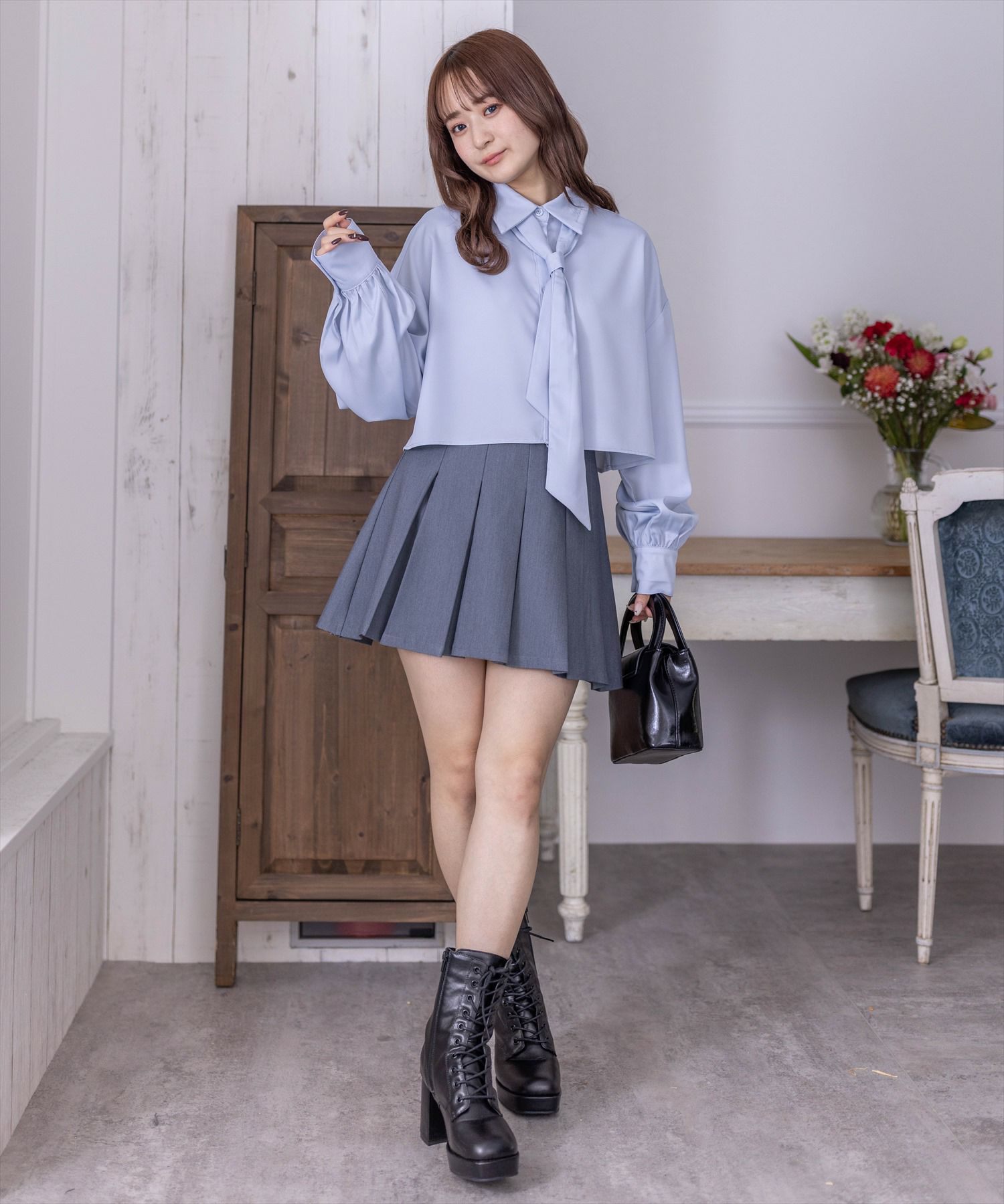 clear 無地プリーツミニスカート(セット可)[CL8186] | レディース  
