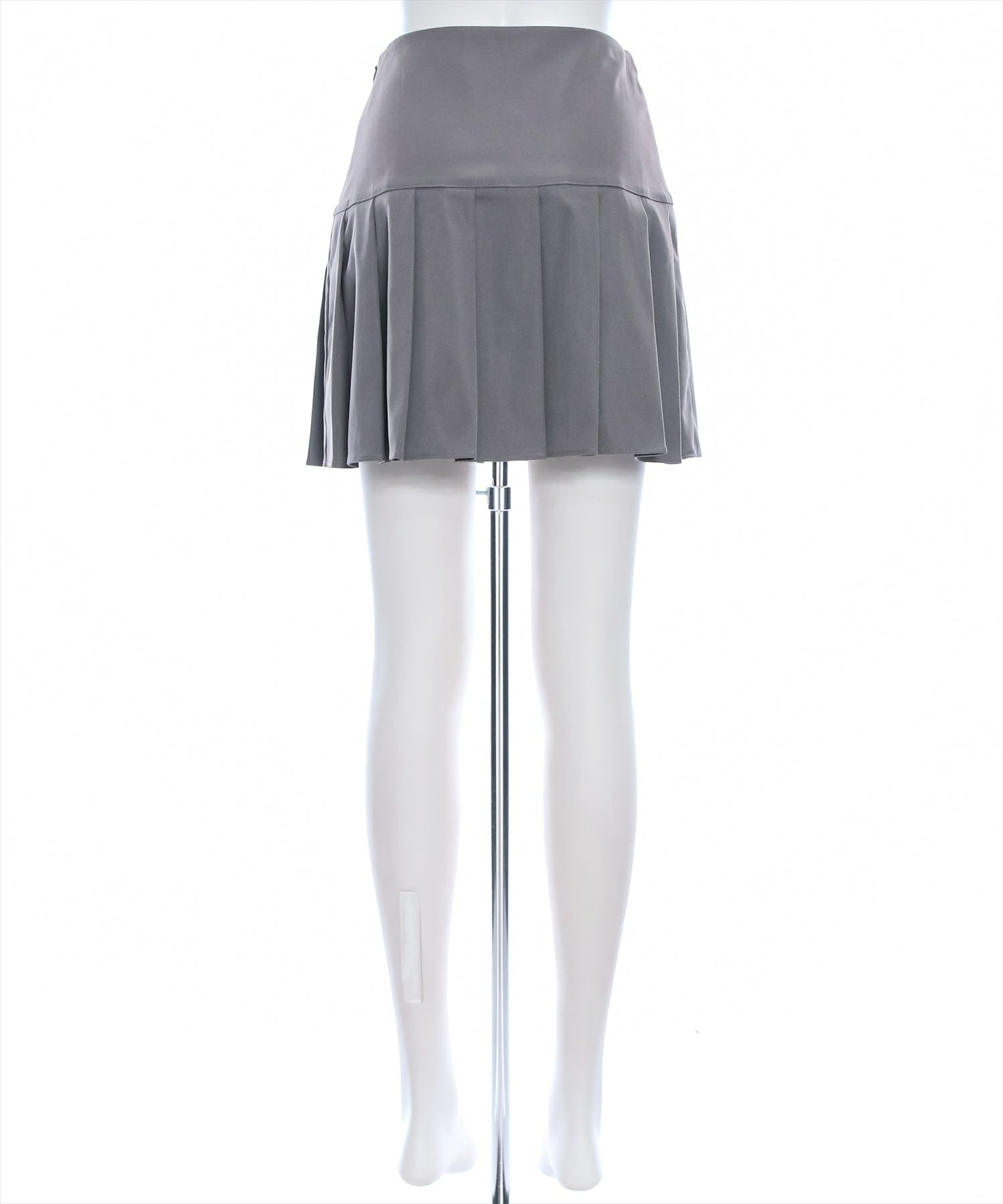 clear サイドリボンハーフプリーツミニスカート[CL8185