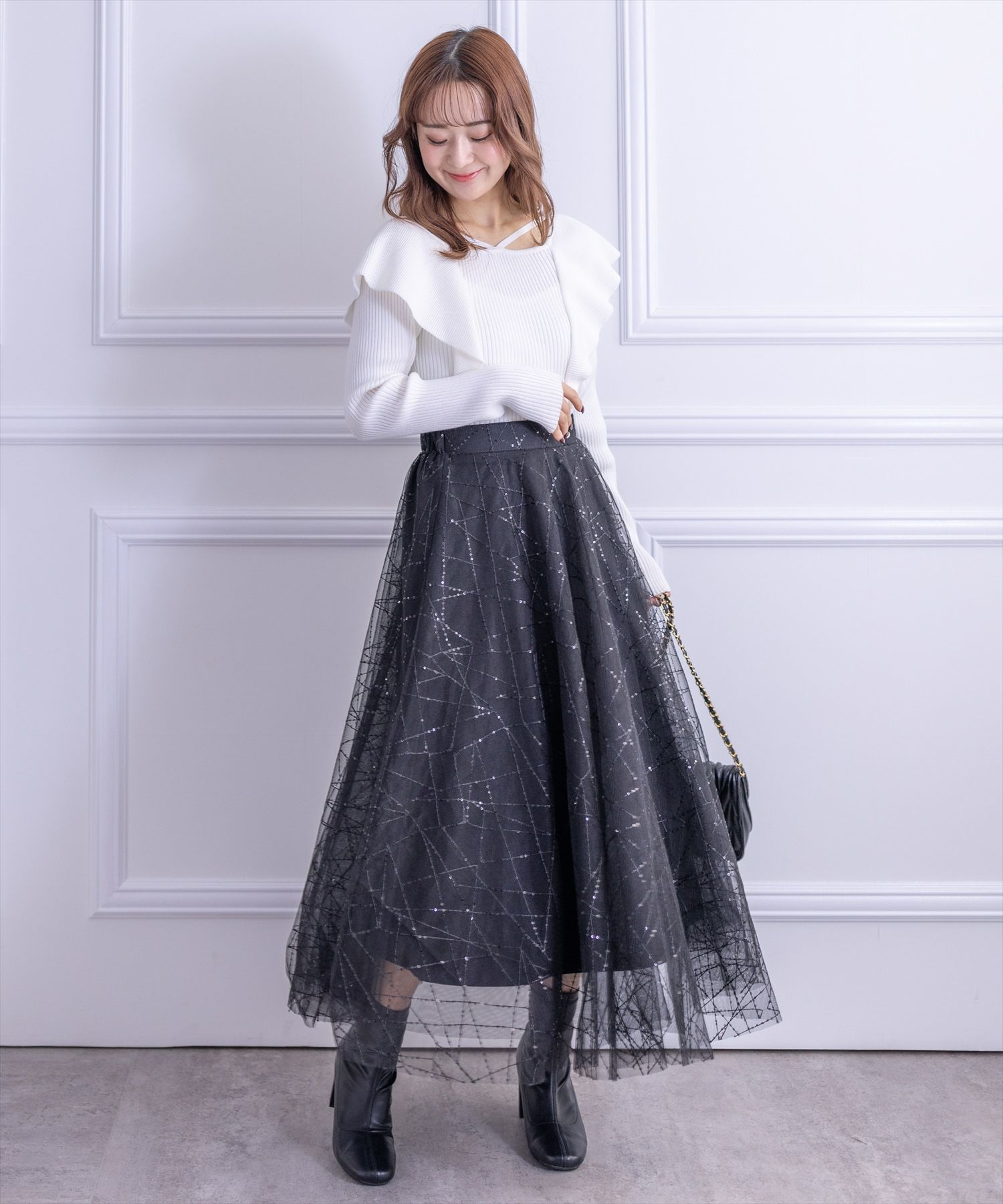 JILLSTUART】【試着のみタグ付き】チュールロングスカート