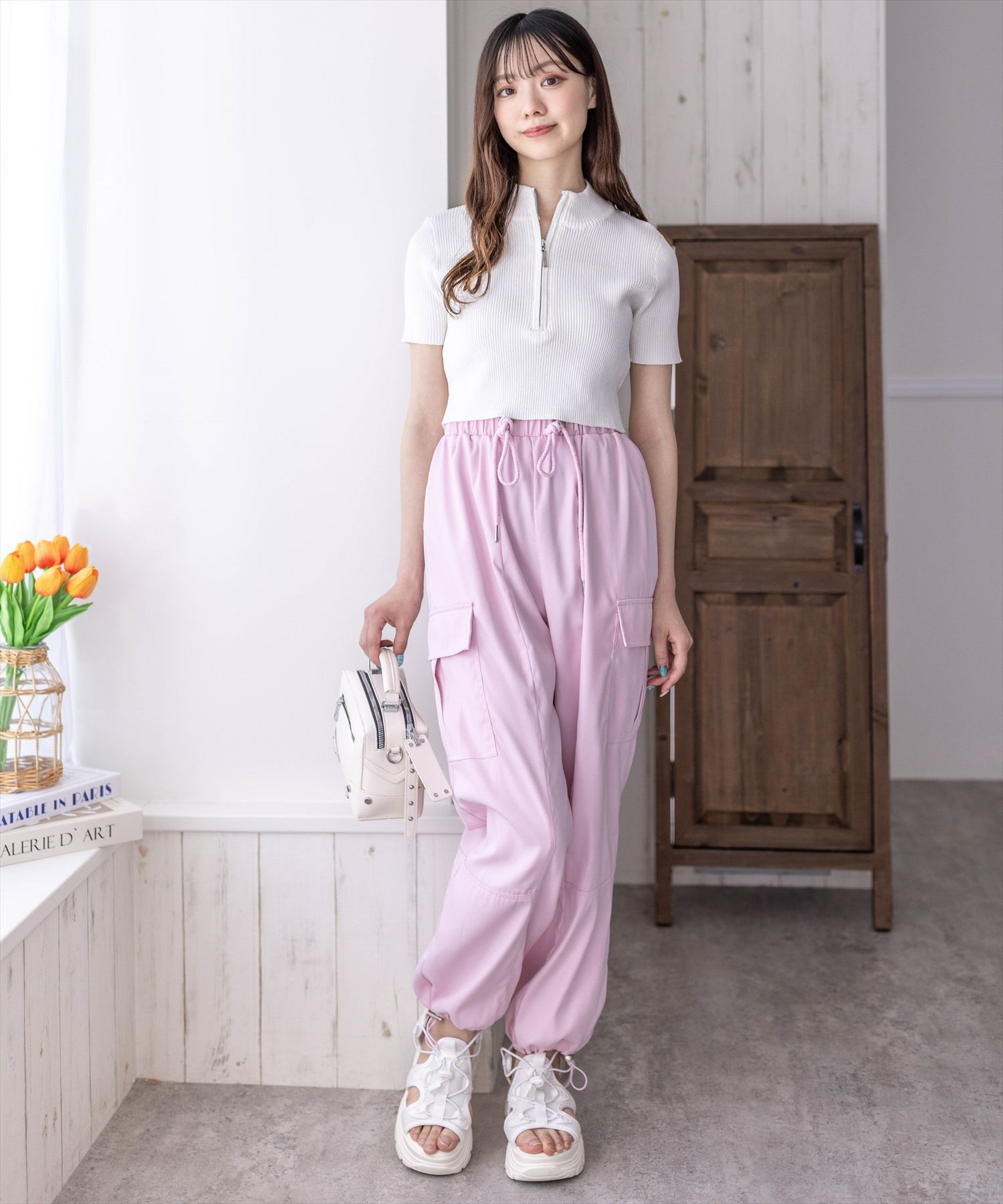 153㎝/ピンク XS着用