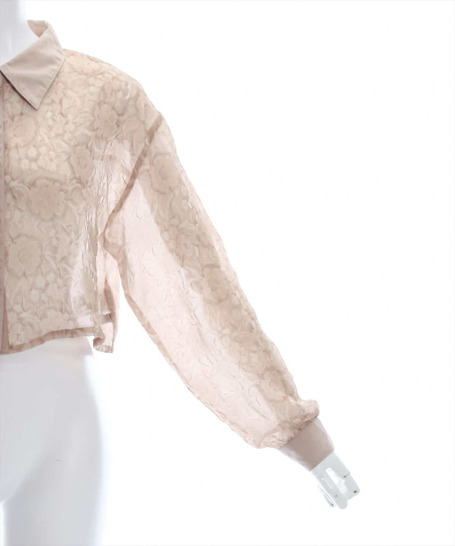clear≪再入荷≫花柄シアーショート丈シャツ[CL8265