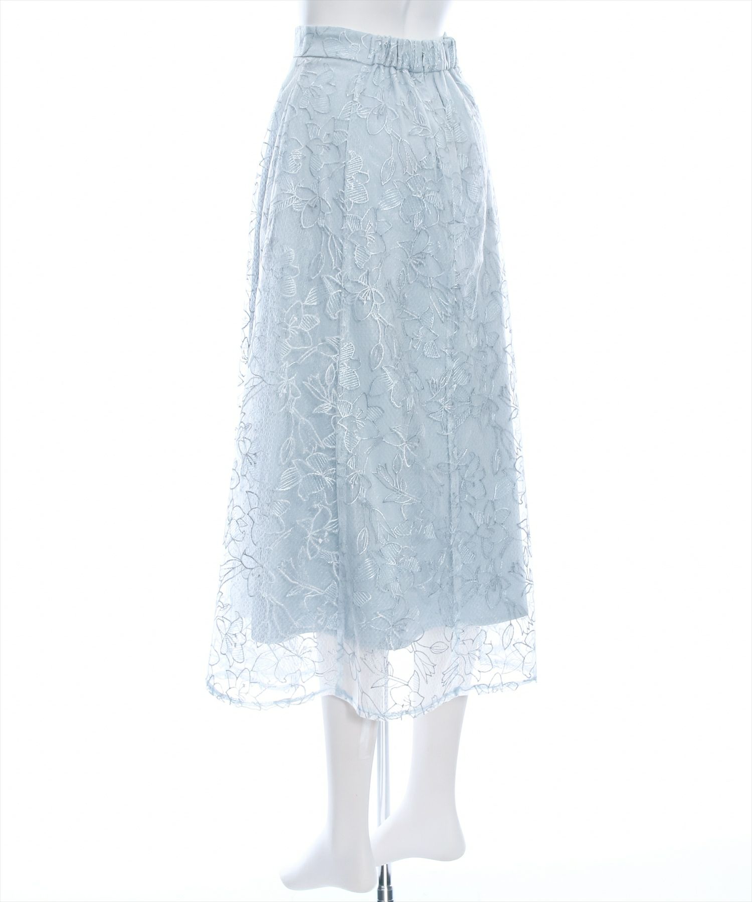 ≪春新作≫花柄刺繍レースフレアスカート[CL8183] | レディース