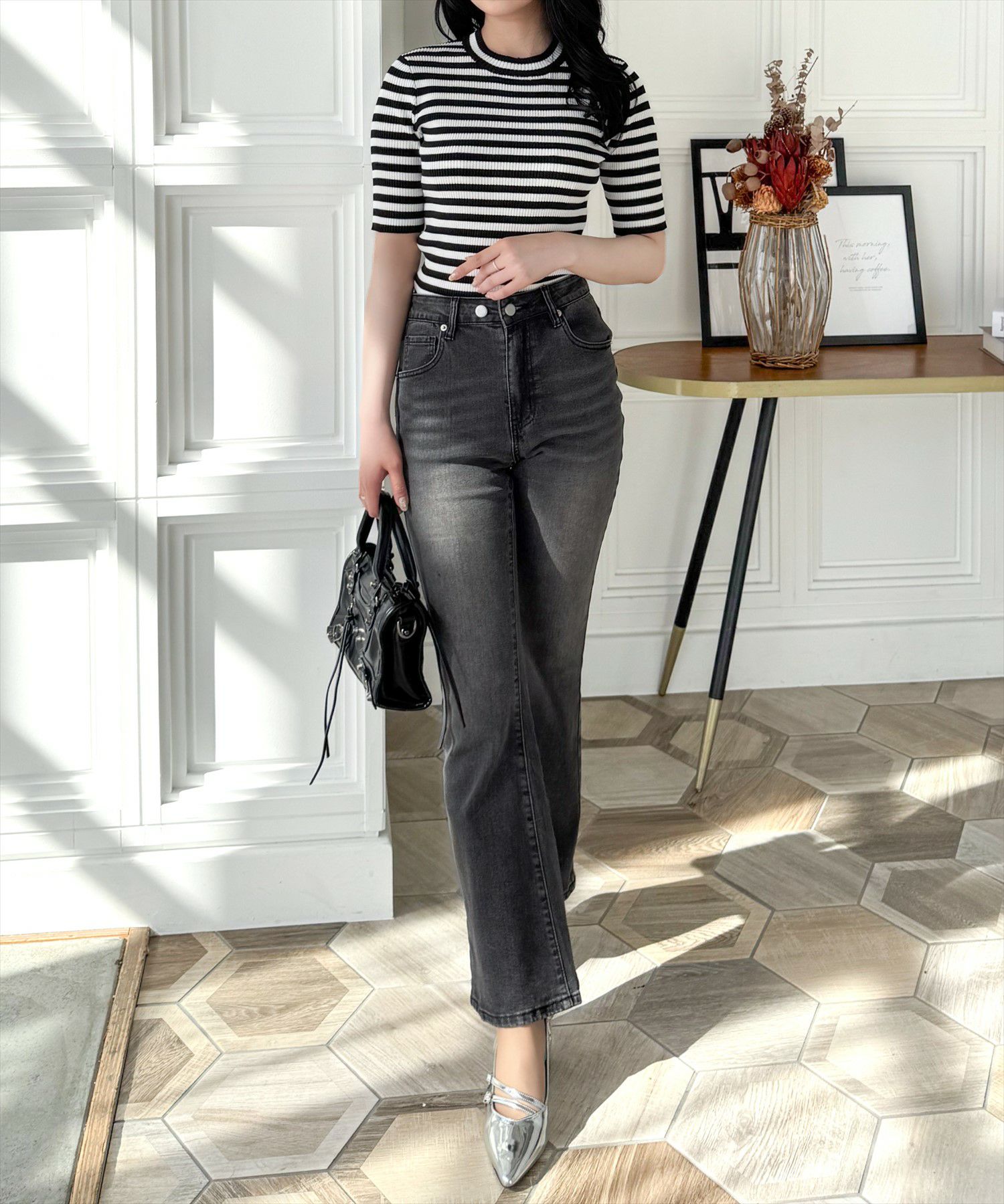 162㎝/ブラック×ホワイト