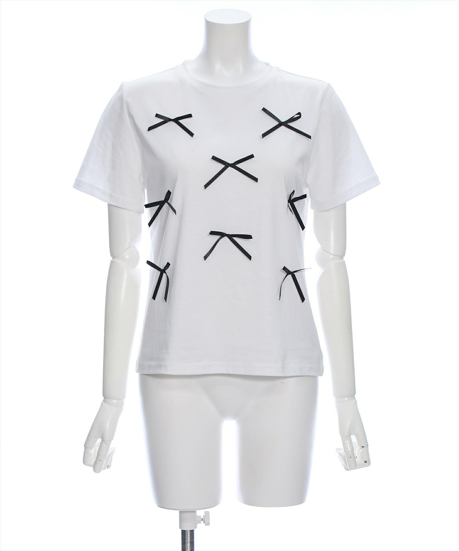 tシャツ バックリボンモチーフ半袖トップス レディース clear≪夏新作≫リボンモチーフTシャツ[CL8322] | レディース