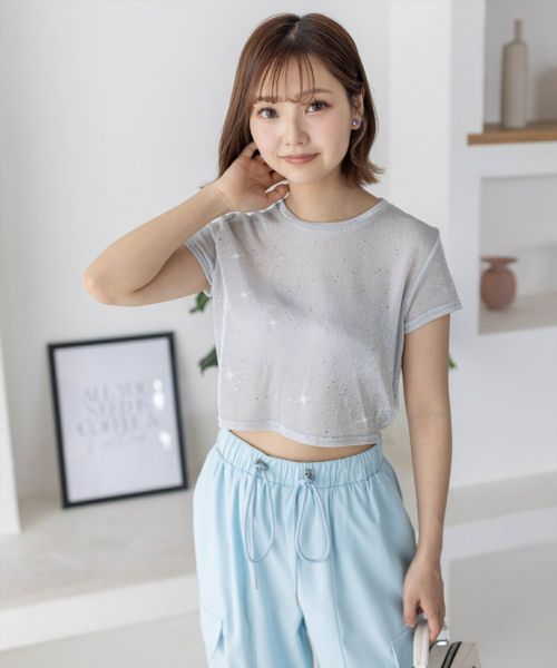 clear≪再入荷≫ラメチビT[CL8316] | レディースファッション