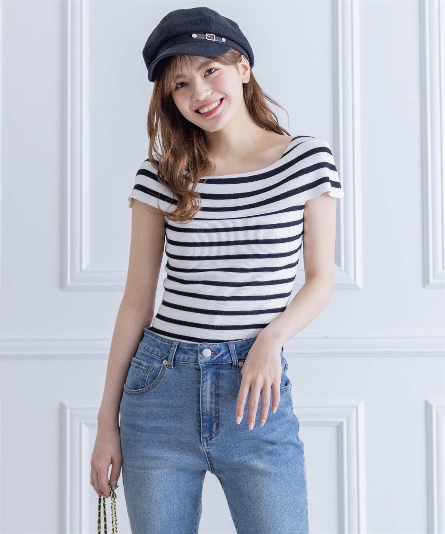 GATHER OFFSHOULDER ニットトップス GATHER OFFSHOULDER ニットトップス