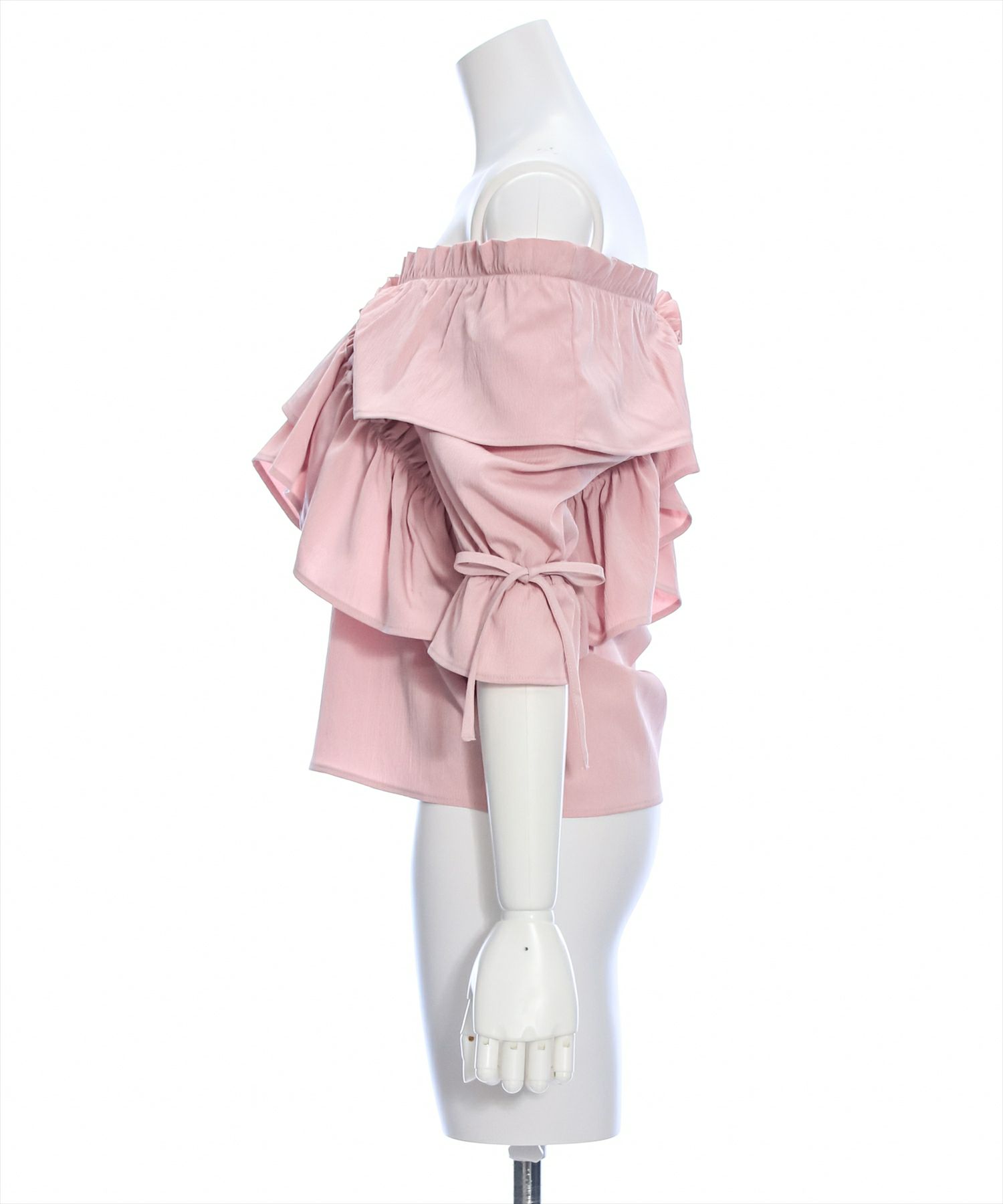 clear≪再入荷≫ビッグフリルキャンディースリーブオフショル