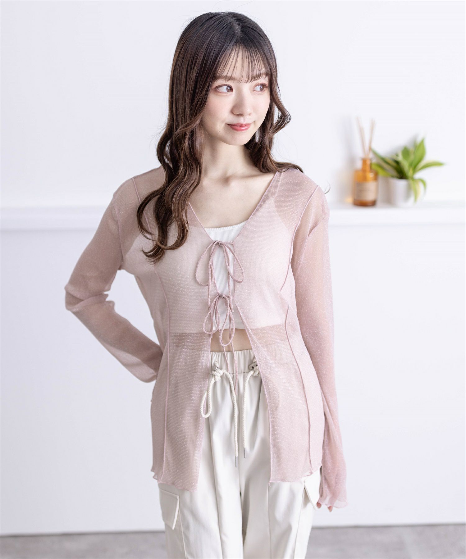 RAGEBLUE｜ラメシアーリボンカーディガン | Rakuten Fashion