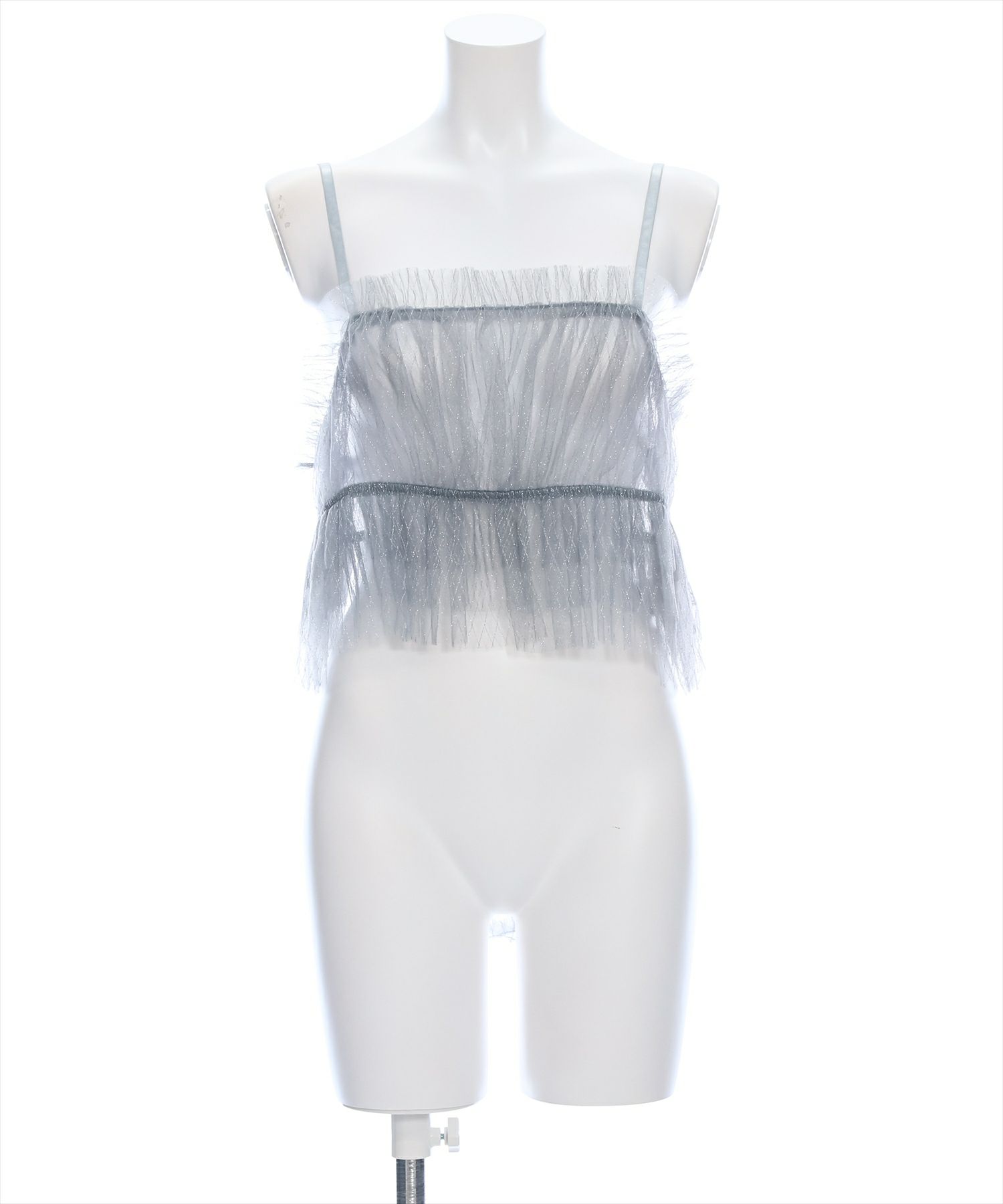 clear≪夏新作≫バックリボンラメチュールビスチェ＋Tシャツ