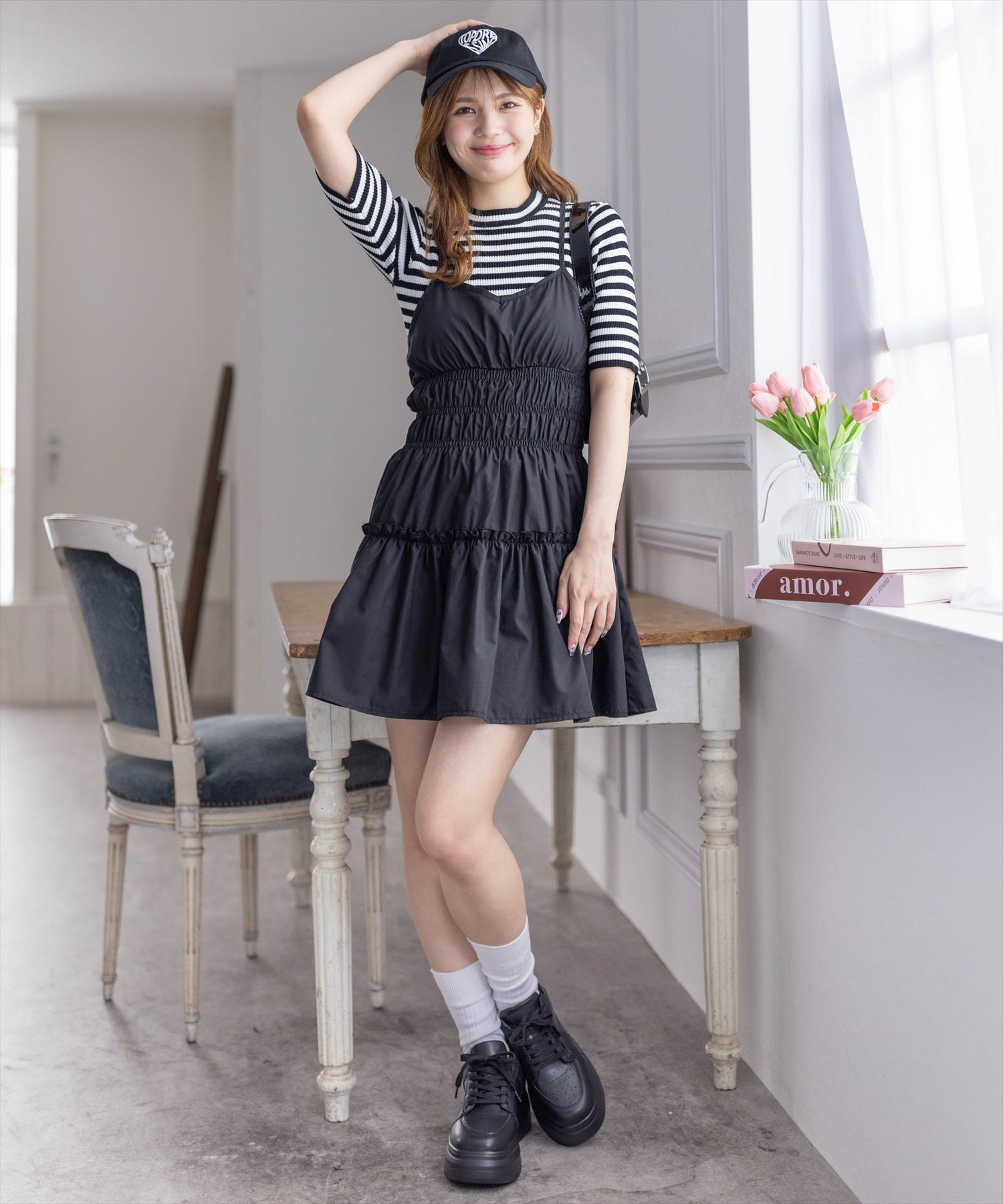 clear ティアードキャミミニワンピース[CL8483] | レディース