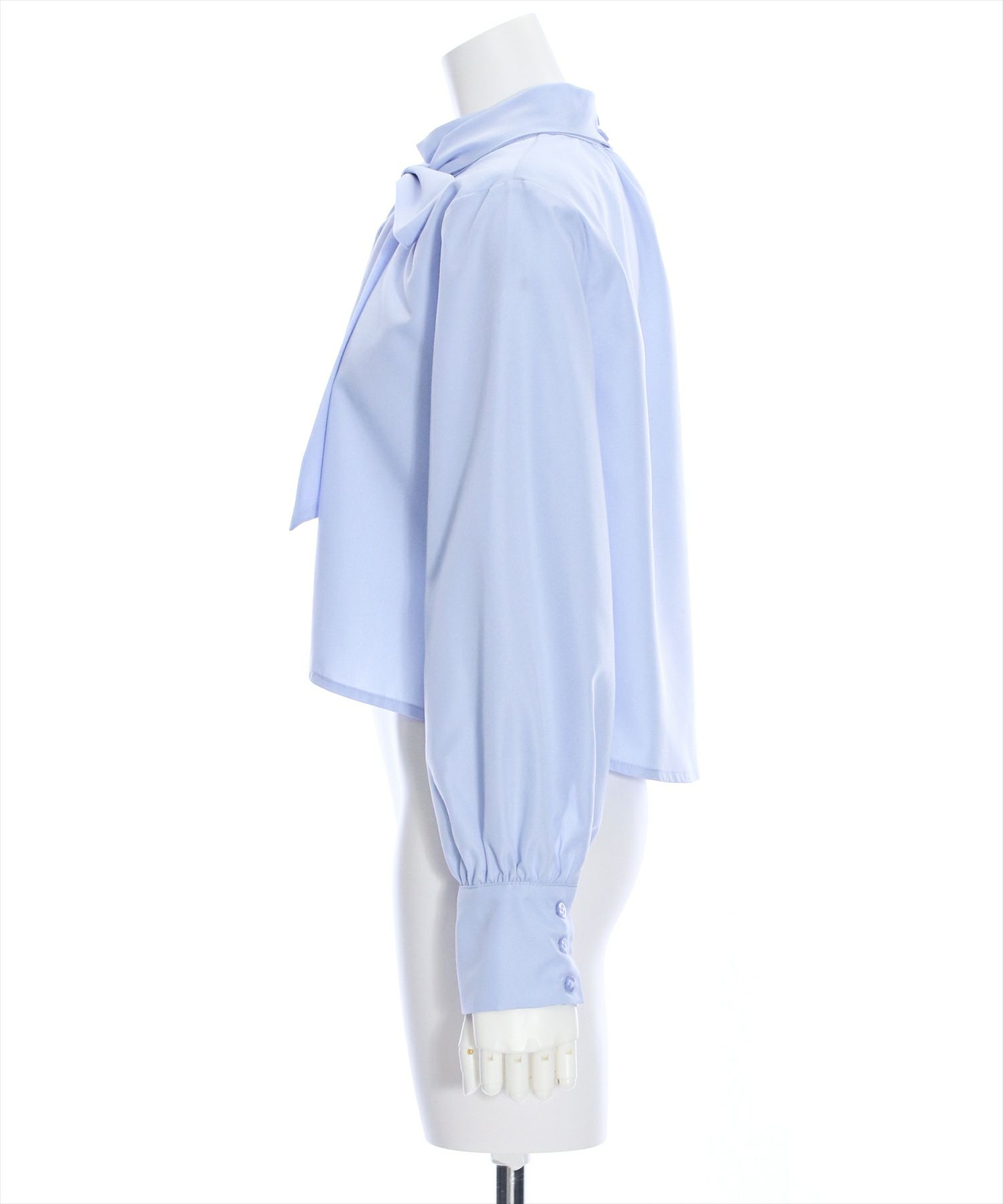 clearクロップド丈ボウタイブラウス【STAY MOTION】[ST0203 clearクロップド丈ボウタイブラウス【STAY MOTION】[ST0203