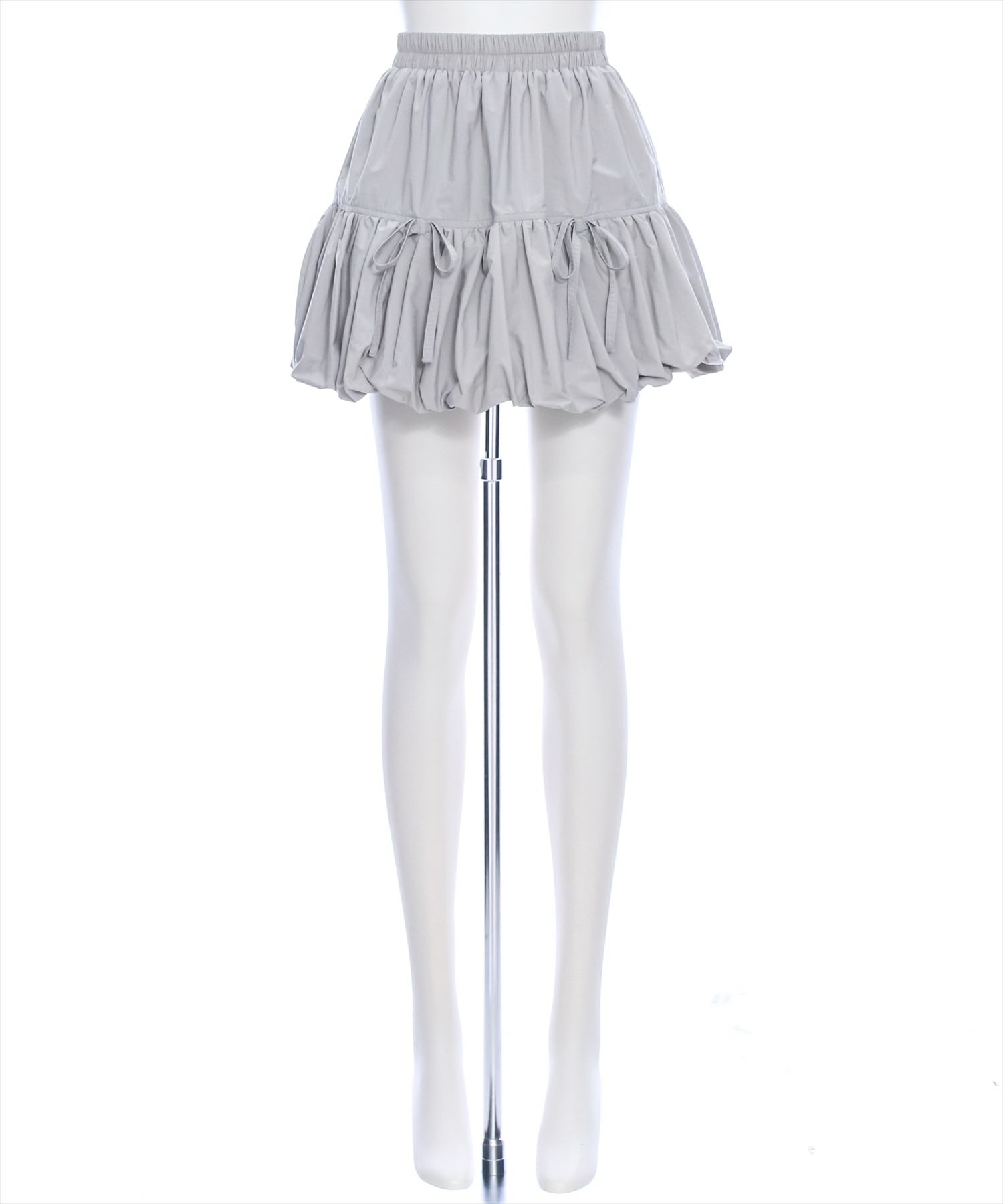 clear≪再入荷≫インパン付きリボンバルーンミニスカート[CL8526 clear≪再入荷≫インパン付きリボンバルーンミニスカート[CL8526