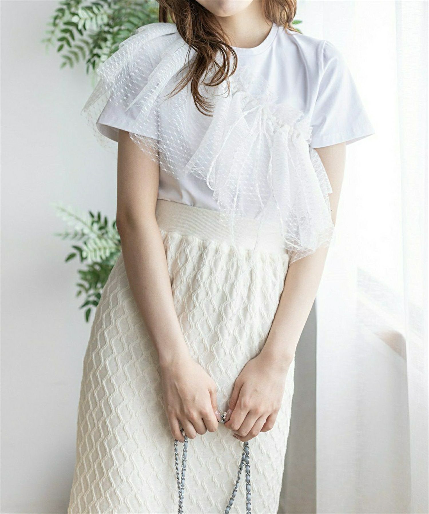 clear 5wayチュールトップス＋Tシャツセット[CL8511