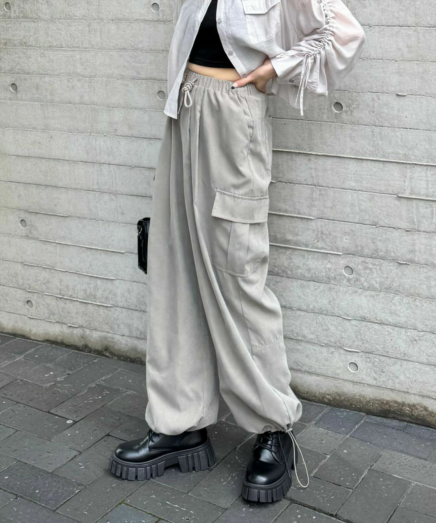 最新作　STILL BY HAND　ピーチ起毛ツイル製品染めパンツ ピーチ起毛ストレートパンツ(41_M66cm 20_オフホワイト