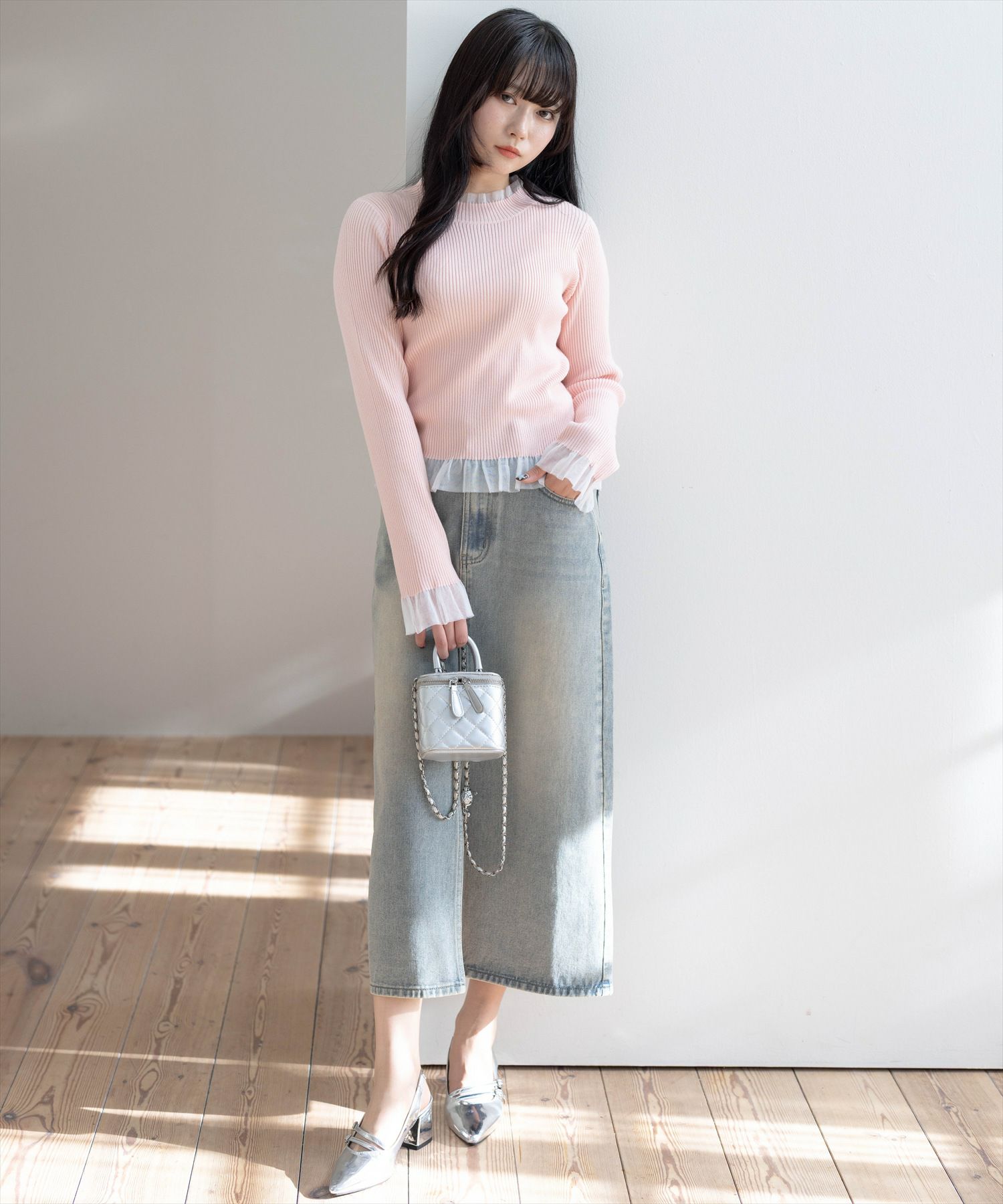 162cm/ライトブルー S着用