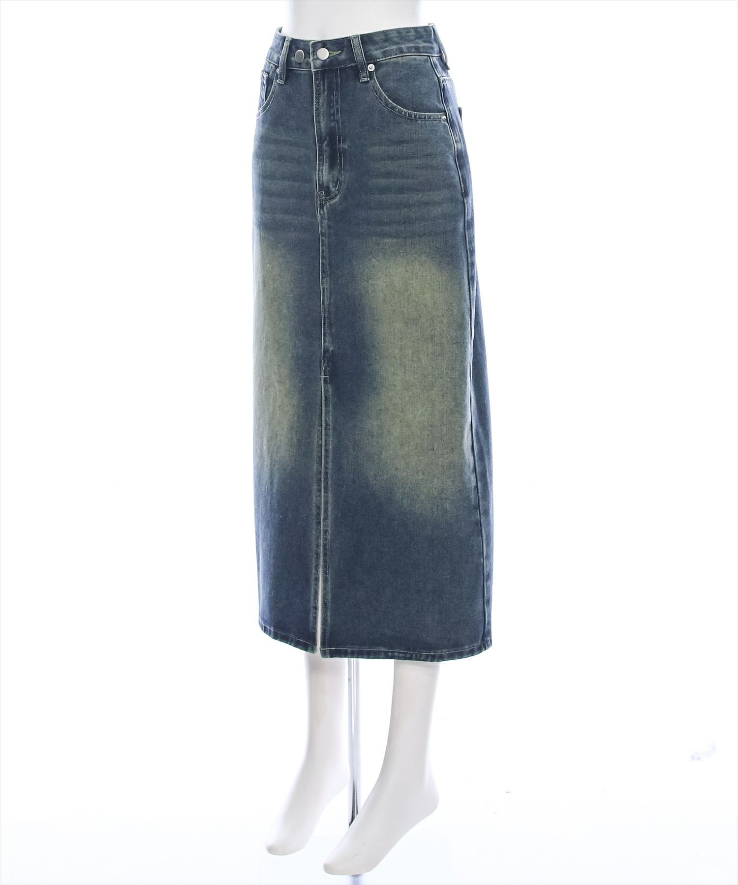 国内外の人気集結！ clear≪再入荷≫スリット入りデニムスカート[CL8714 スカート