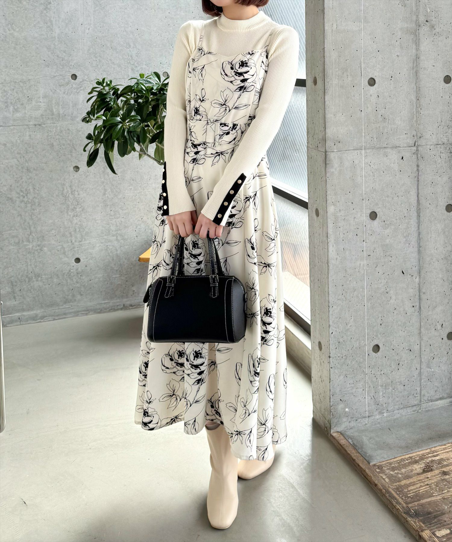 160㎝/アイボリーフラワー