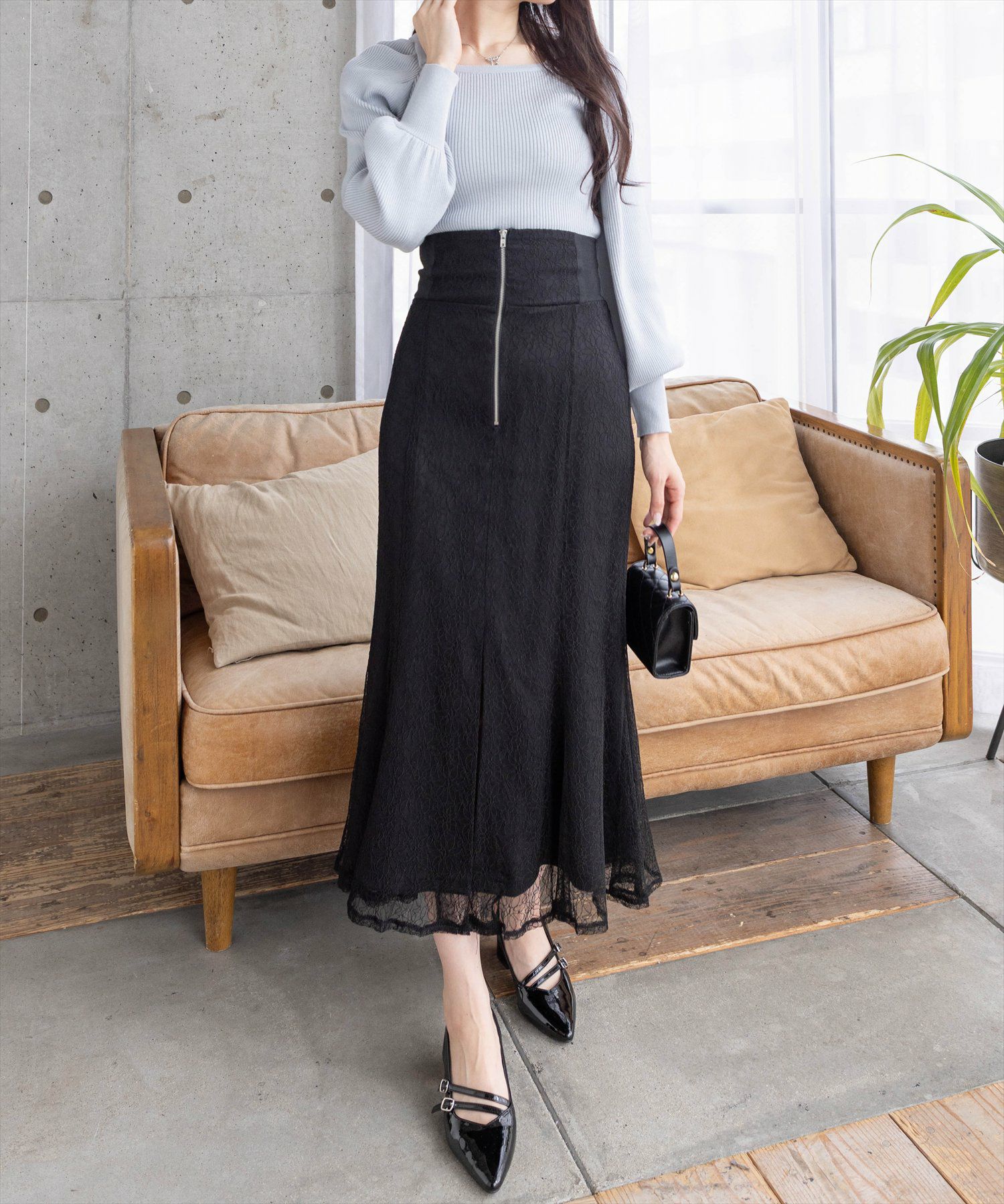 165cm/ブラック F着用