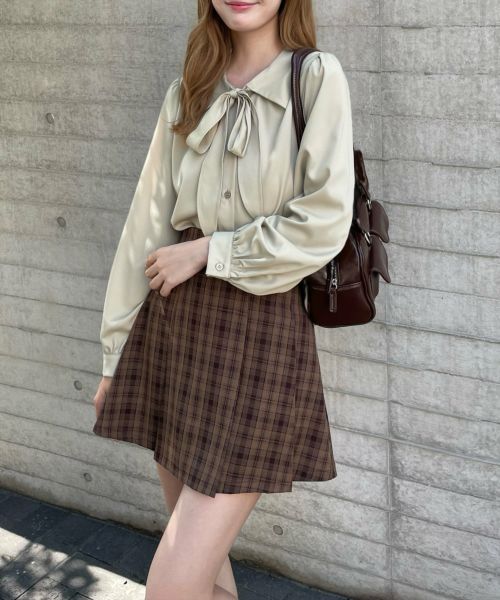 clear≪再入荷≫セーラーカラー長袖ボウタイブラウス[CL8655