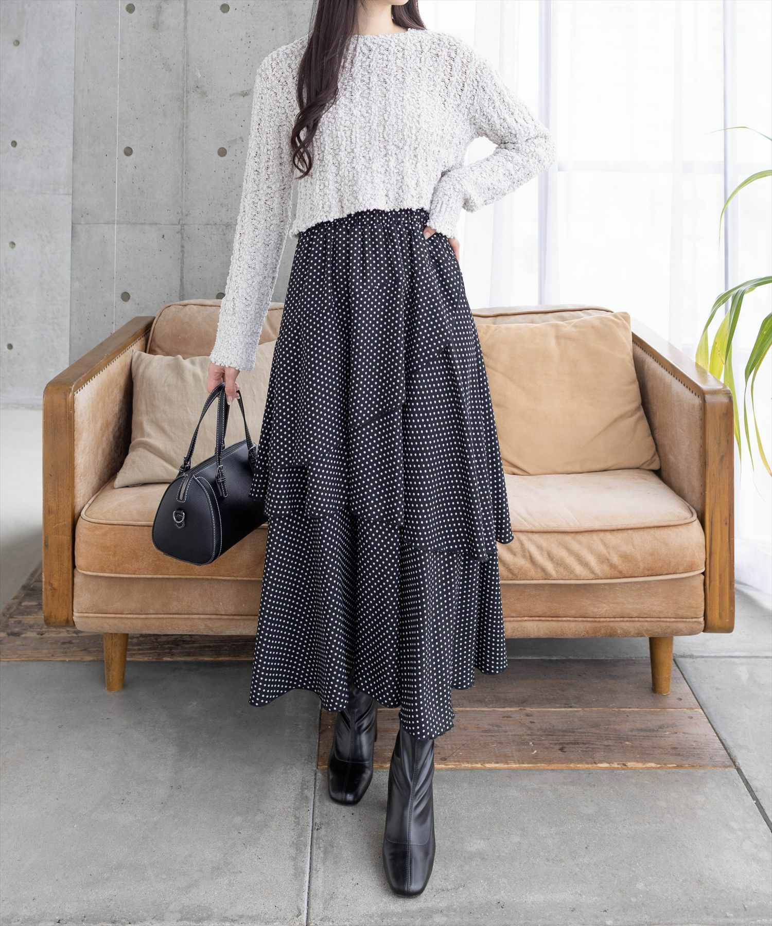 165cm/ブラック F着用