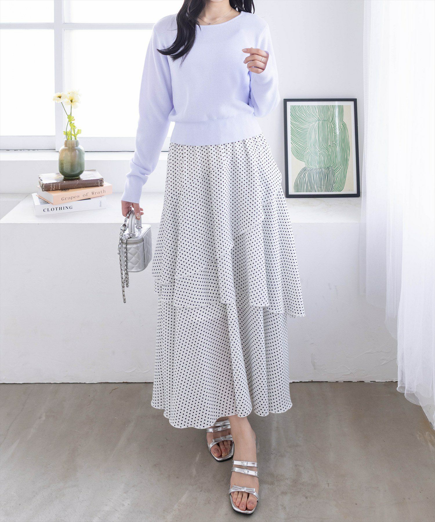 162cm/オフホワイト F着用