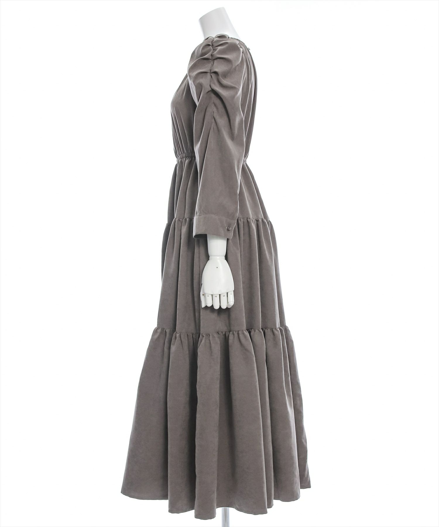 clear 7分袖ピーチティアードギャザーワンピース[CL8806] | レディース