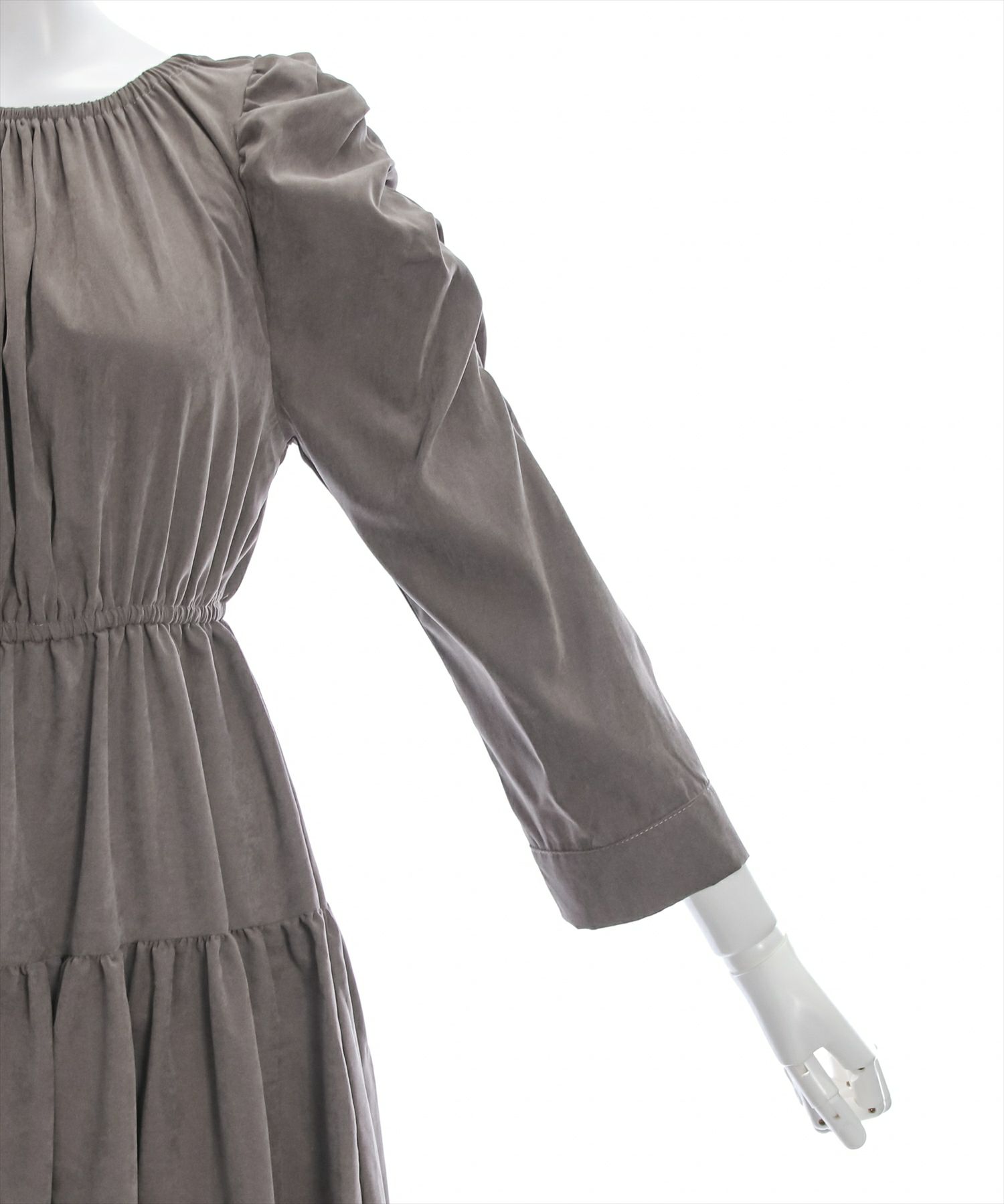 clear 7分袖ピーチティアードギャザーワンピース[CL8806] | レディース