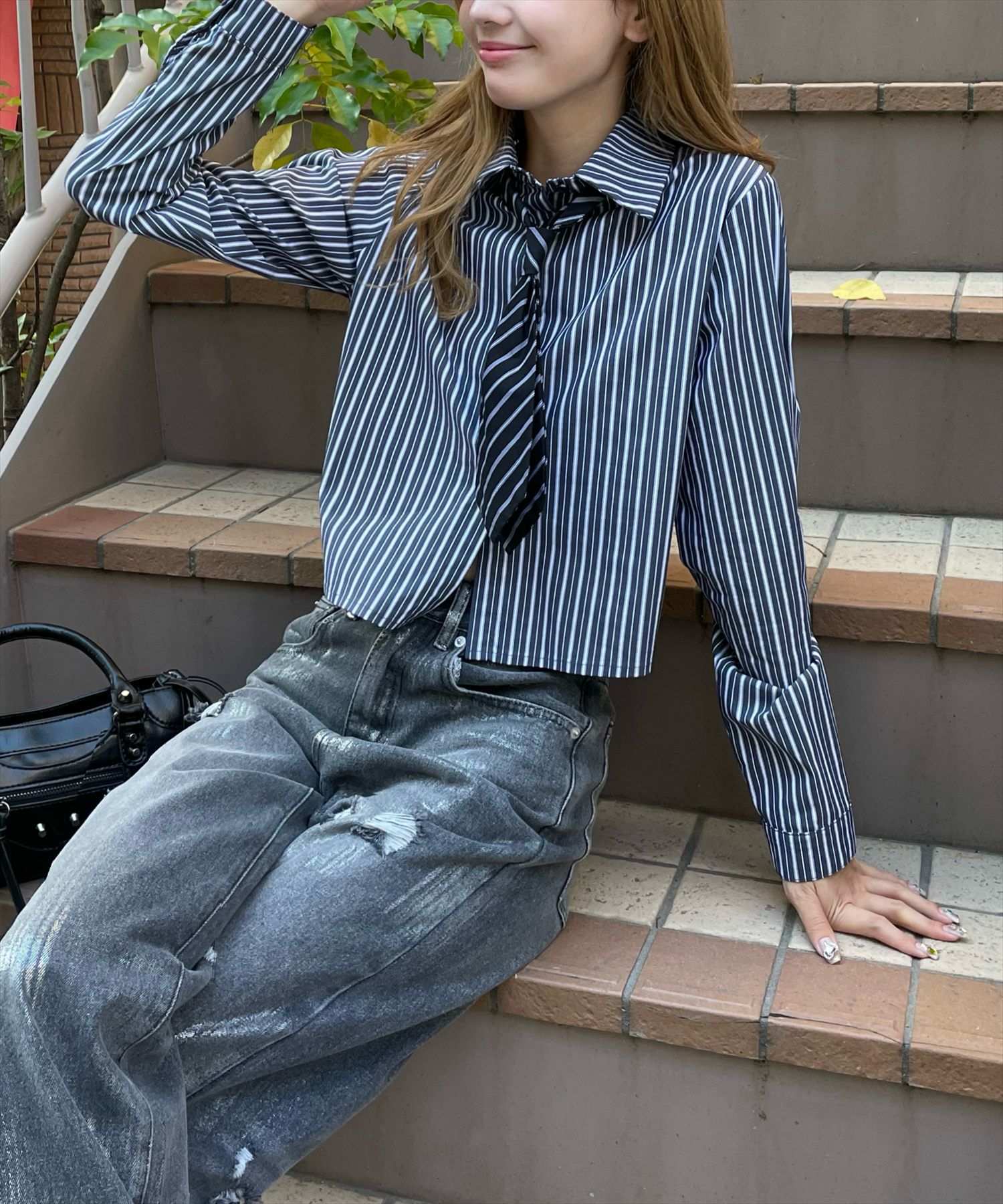 161cm/ブルーグレー