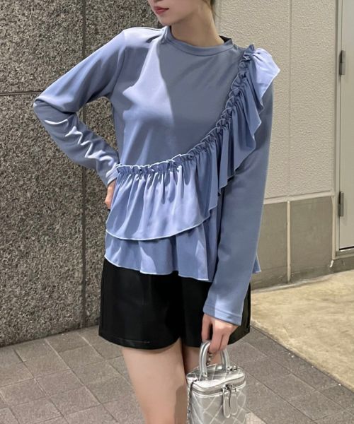JACQUEMUS レディース アシメ プリーツ ドッキングカットソー JACQUEMUS レディース アシメ プリーツ ドッキングカットソー