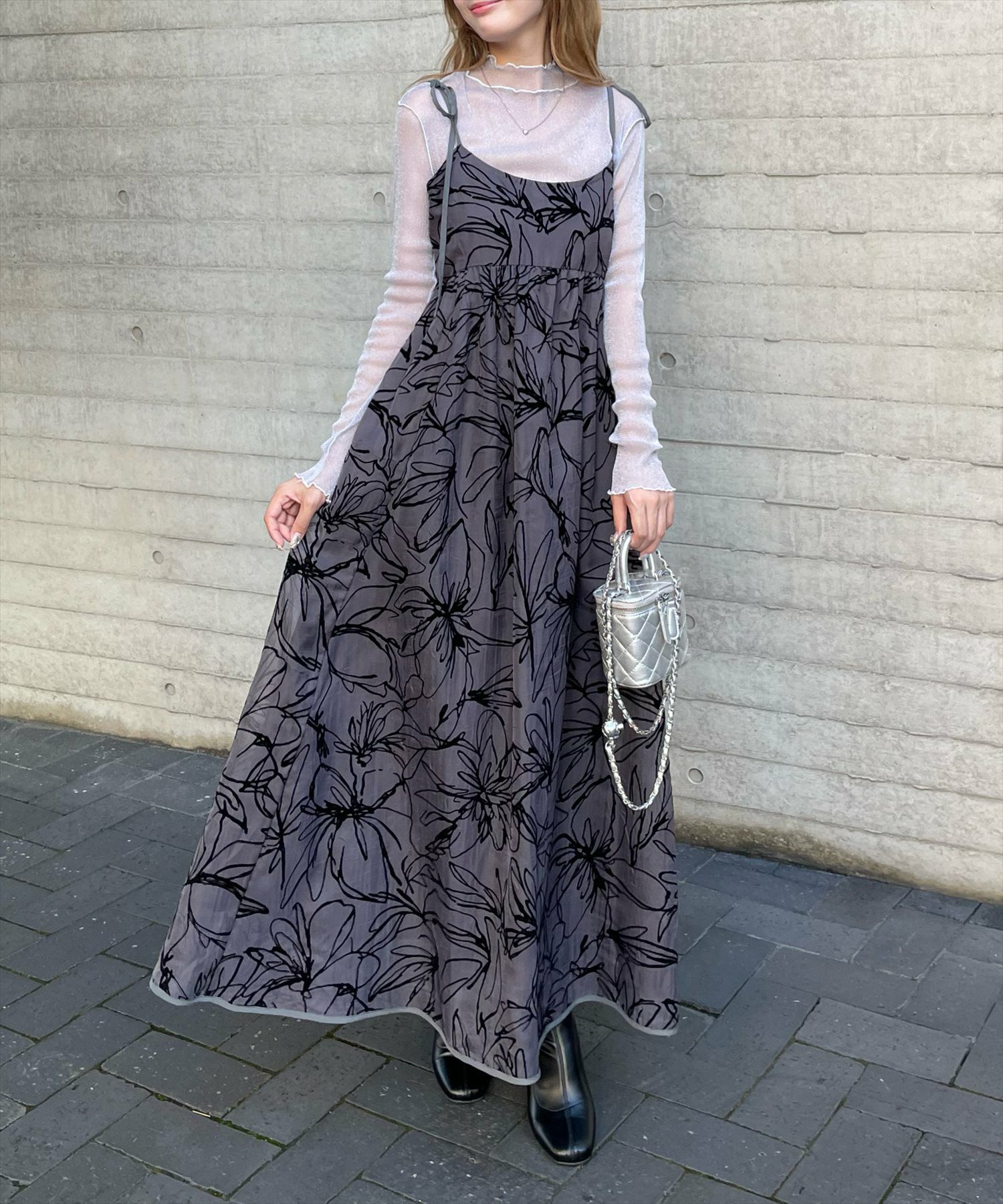 161cm/チャコールグレー F着用