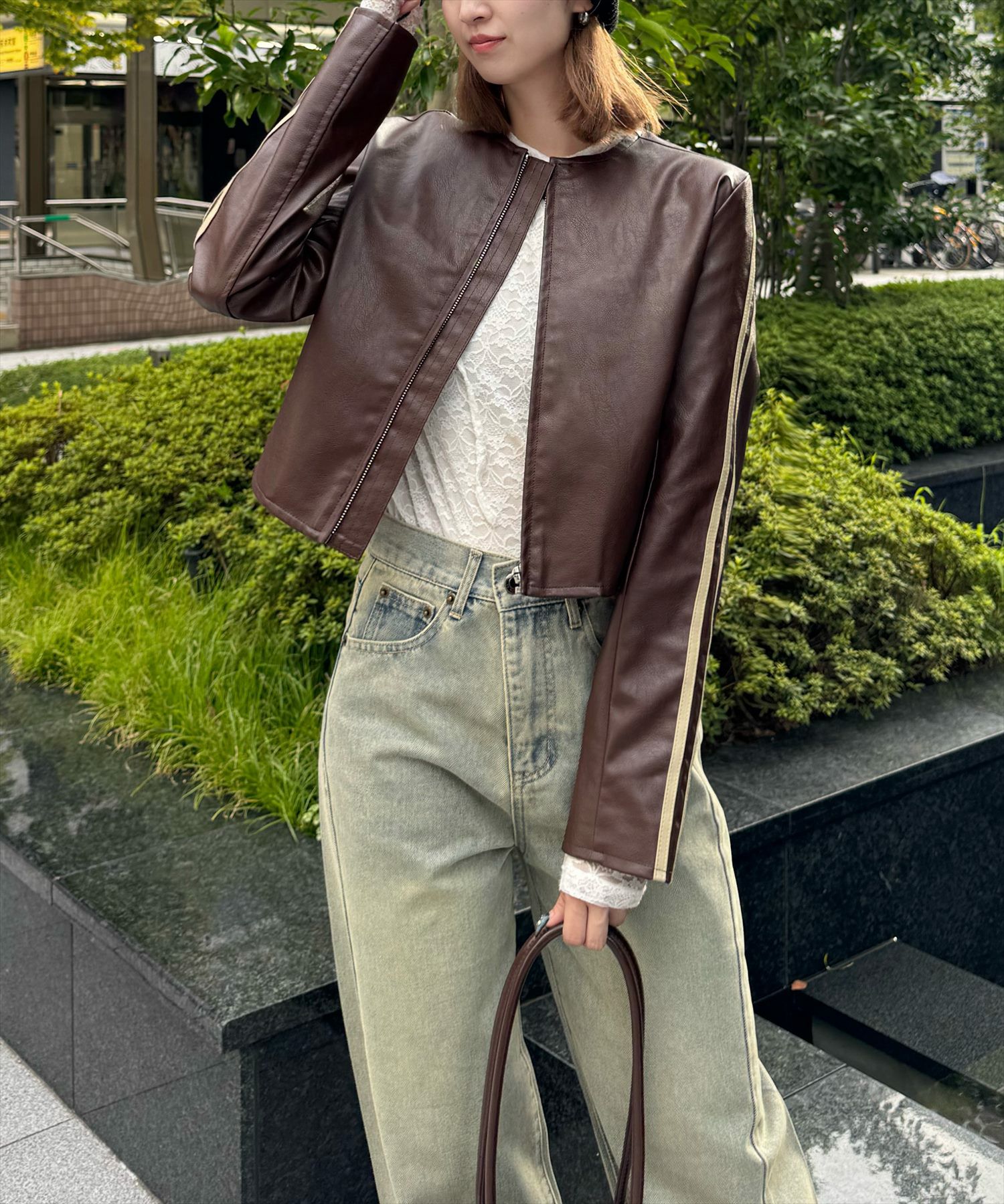 clear≪再入荷≫ダブルラインシングルライダース[CL8470] | レディース  