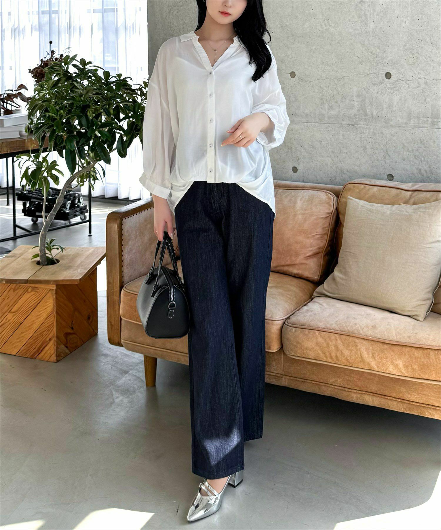 162cm/インディゴ S着用