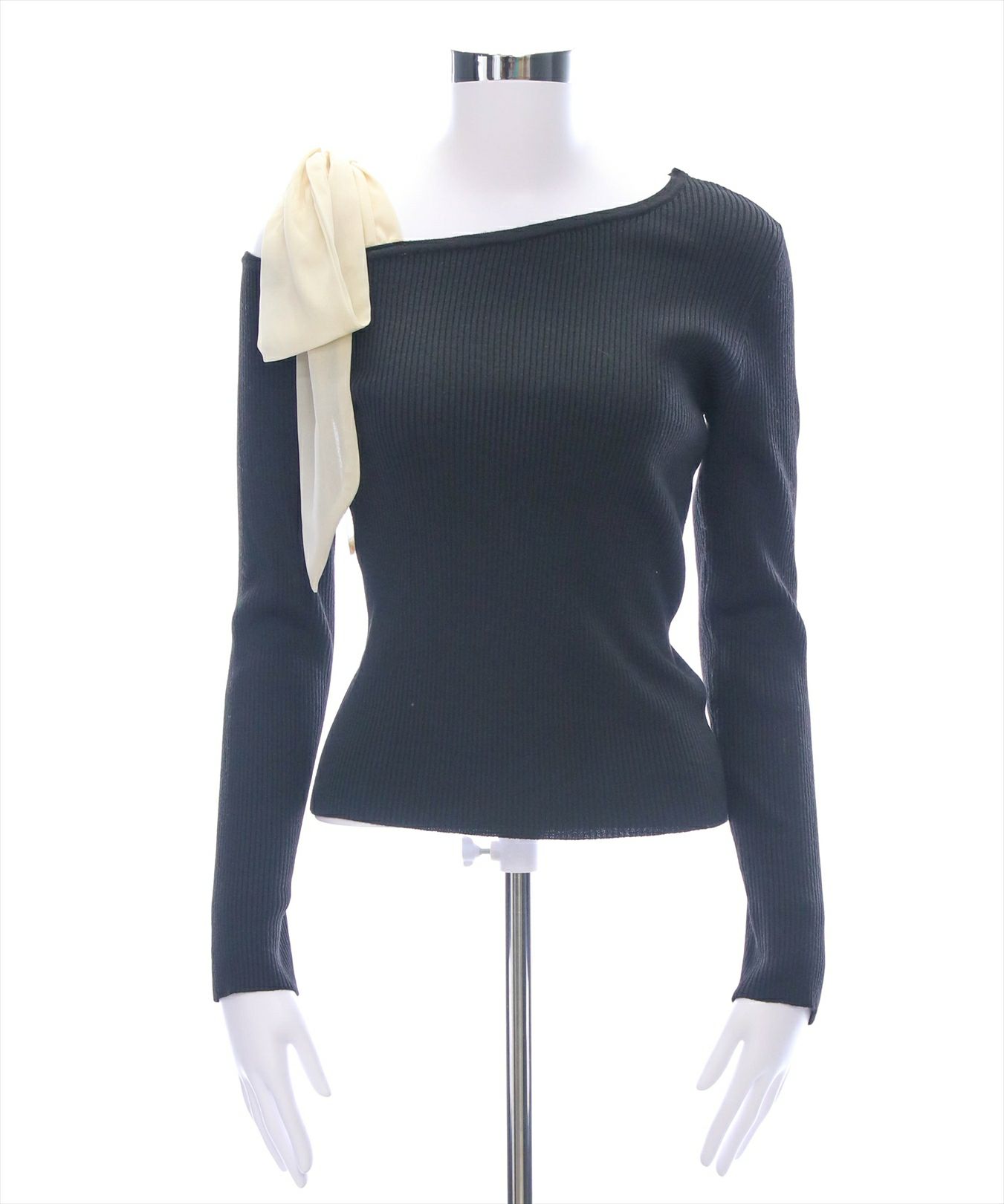 韓国 リブニット ジップアップ ワンピース おしゃれ かわいい ハーフZIPリブニットワンピース[品番：MKSW0060440]｜GYDA