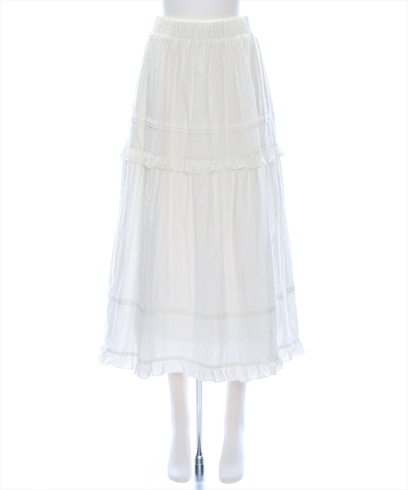 clear≪SS新作≫ドットフリルロングスカート[CL9038] | レディース 