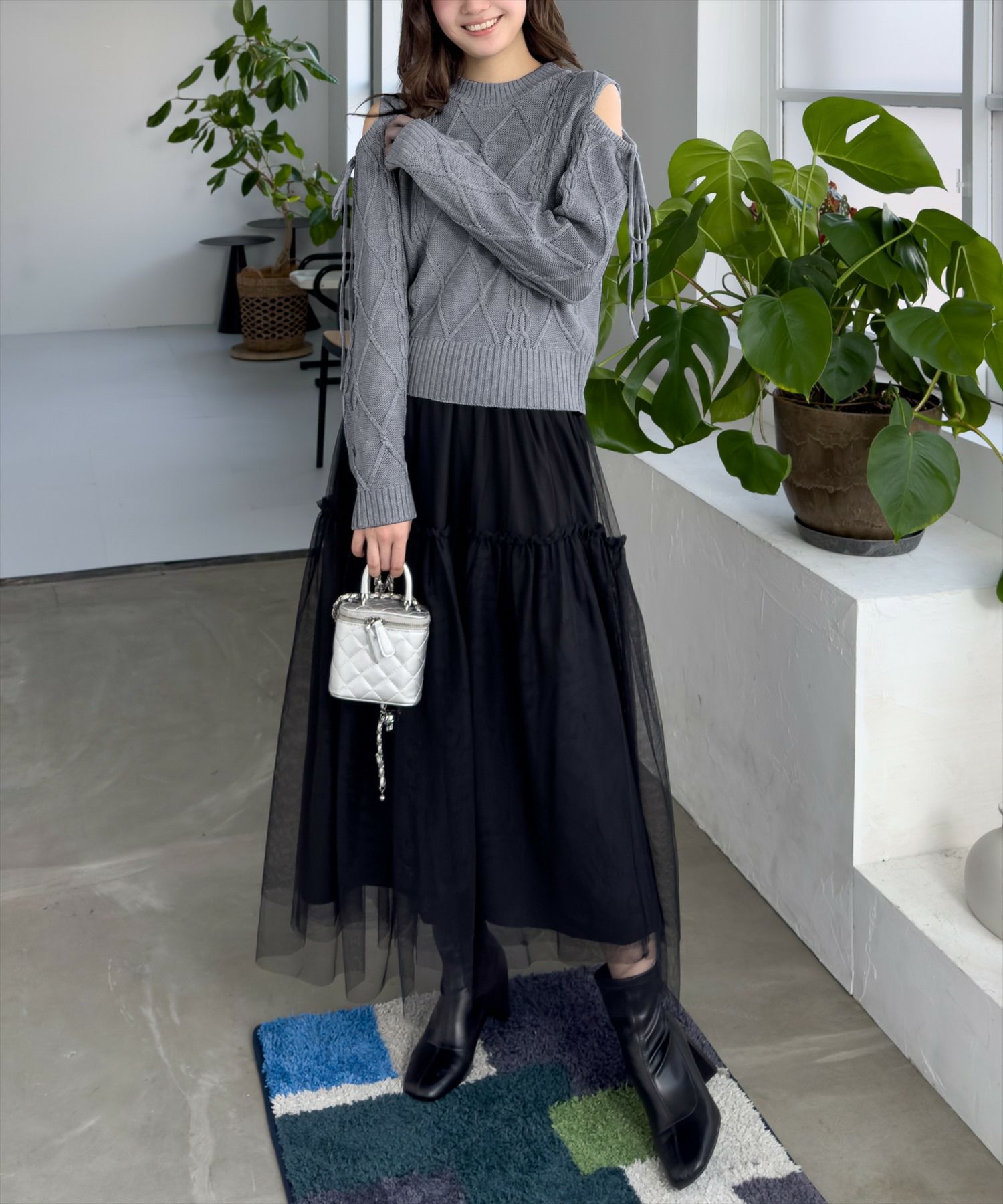 161㎝/ブラック F着用