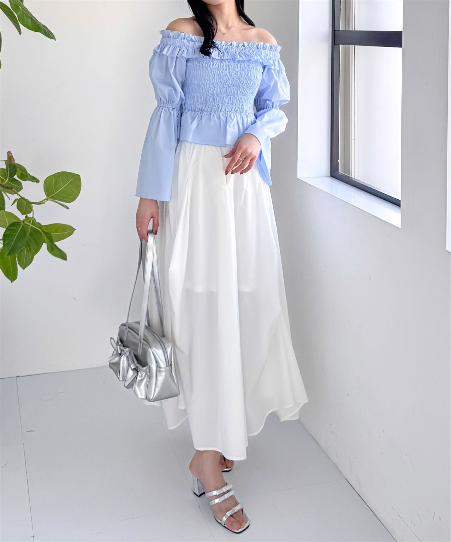 CLEAR BASIC≪SS新作≫タックロングスカート[CL9040 CLEAR BASIC≪SS新作≫タックロングスカート[CL9040