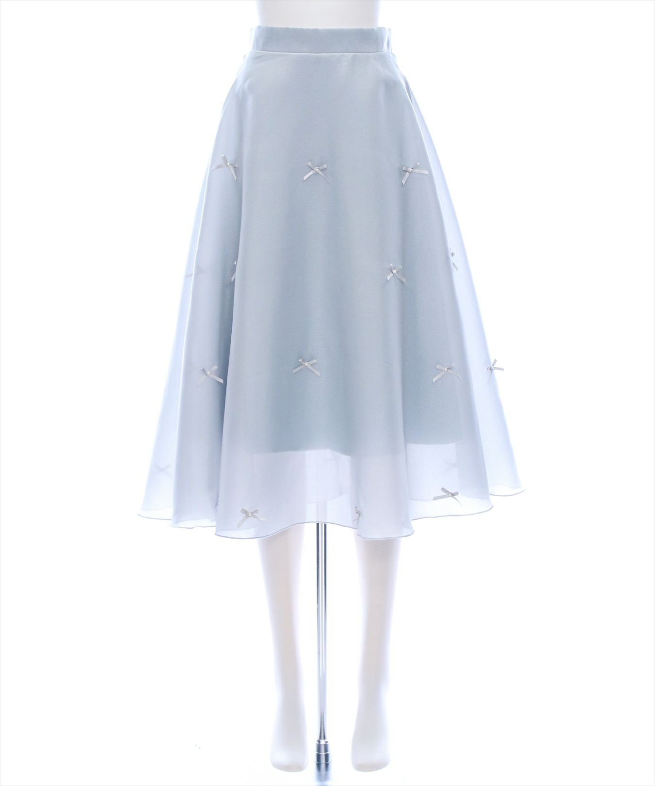 CLEAR BASIC≪SS新作≫リボン付きチュールフレアスカート[CL8994