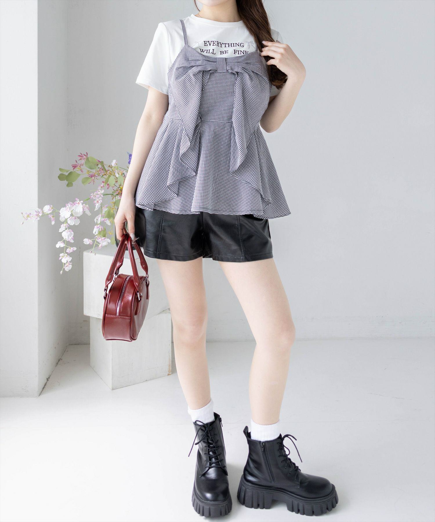 153㎝/ブラック×チェック