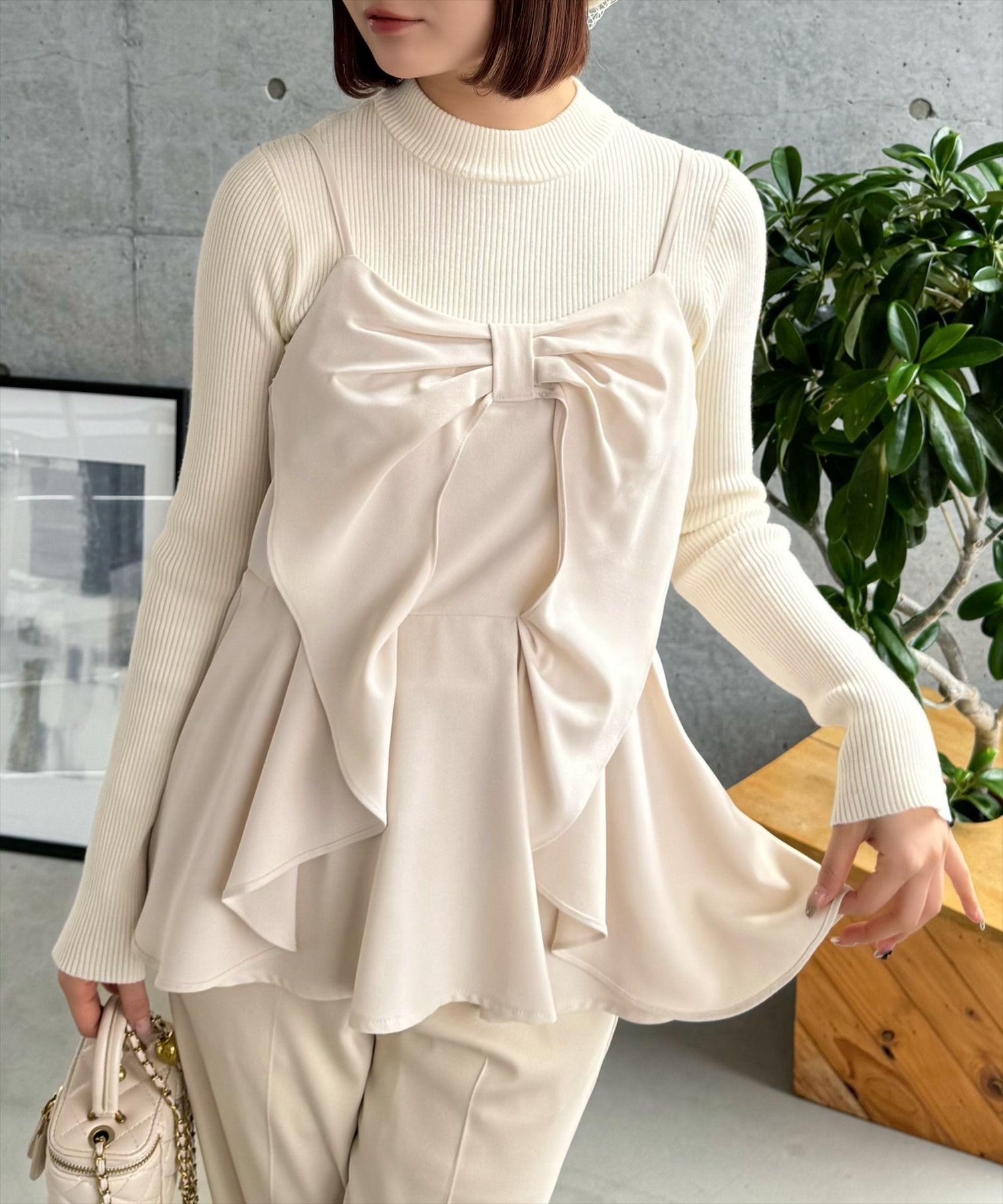SEAROOMLYNN Tulle Frill sheerビスチェ（シフォンレースビスチェ）